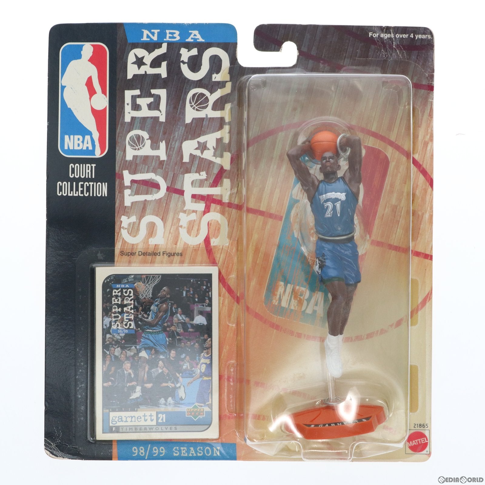 【中古即納】[FIG] NBA SUPER STARS KEVIN GARNETT(ケビン・ガーネット) (98-99) Minnesota Timberwolves(ミネソタ・ティンバーウルブズ) 完成品 フィギュア(21865-0910) Mattel(マテル) (19981231)