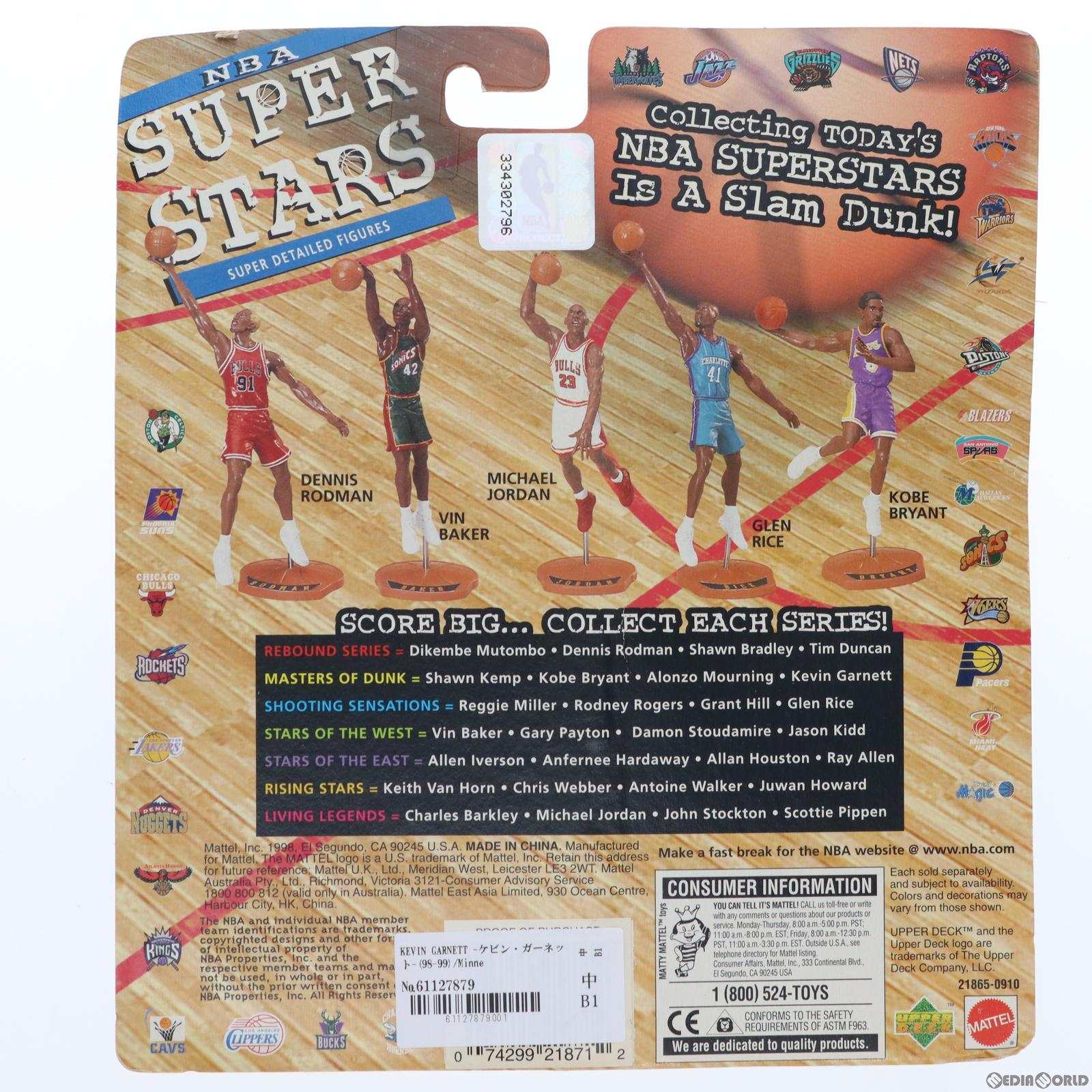 【中古即納】[FIG] NBA SUPER STARS KEVIN GARNETT(ケビン・ガーネット) (98-99) Minnesota Timberwolves(ミネソタ・ティンバーウルブズ) 完成品 フィギュア(21865-0910) Mattel(マテル) (19981231)