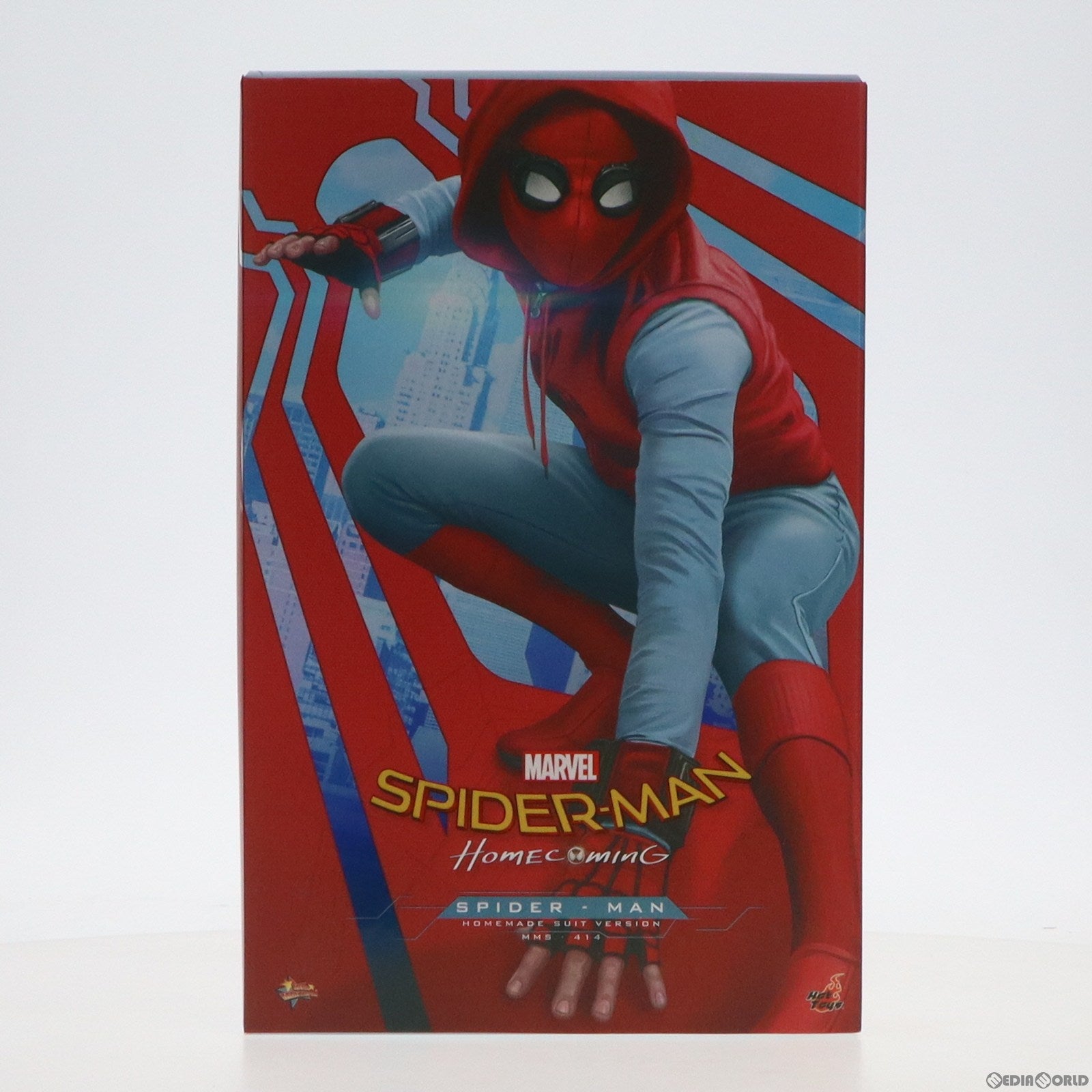 中古即納】[FIG]ムービー・マスターピース スパイダーマン(ホームメイド・スーツ版) スパイダーマン:ホームカミング 1/6 完成品  可動フィギュア(MM#414) ホットトイズ