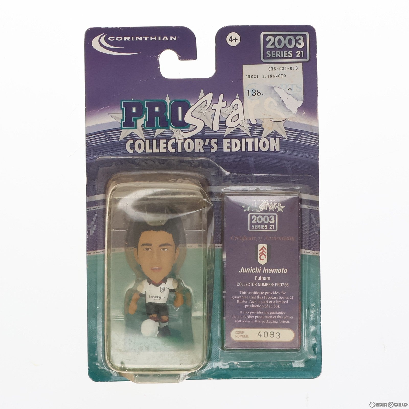 【中古即納】[FIG] コレクターズエディション 2003 シリーズ21 稲本潤一(いなもとじゅんいち) /Fulham(フルアム) PRO Stars(プロスターズ) 完成品 フィギュア CORINTHIAN(19991231)