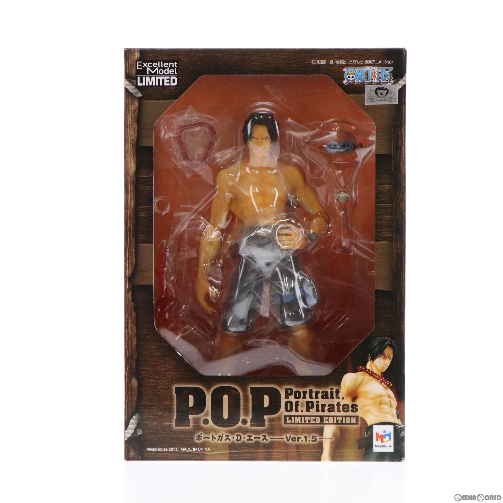 【中古即納】[FIG]セブン-イレブンネット限定 Portrait.Of.Pirates LIMITED EDITION ポートガス・D・エース Ver.1.5 ONE PIECE(ワンピース) 1/8 完成品 フィギュア メガハウス(20110430)