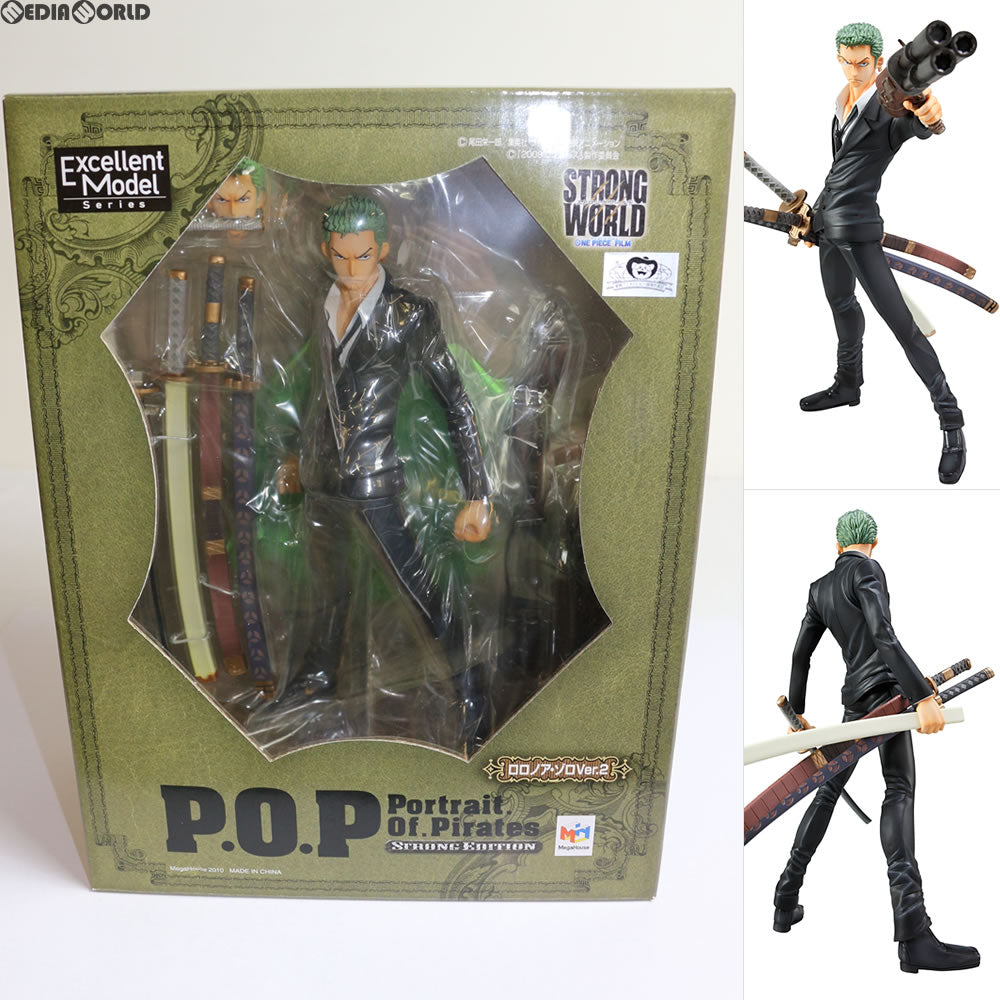 【中古即納】[FIG]Portrait.Of.Pirates P.O.P STRONG EDITION ロロノア・ゾロVer.2 ONE PIECE FILM STRONG WORLD(ワンピースフィルム ストロングワールド) 1/8 完成品 フィギュア メガハウス(20100930)