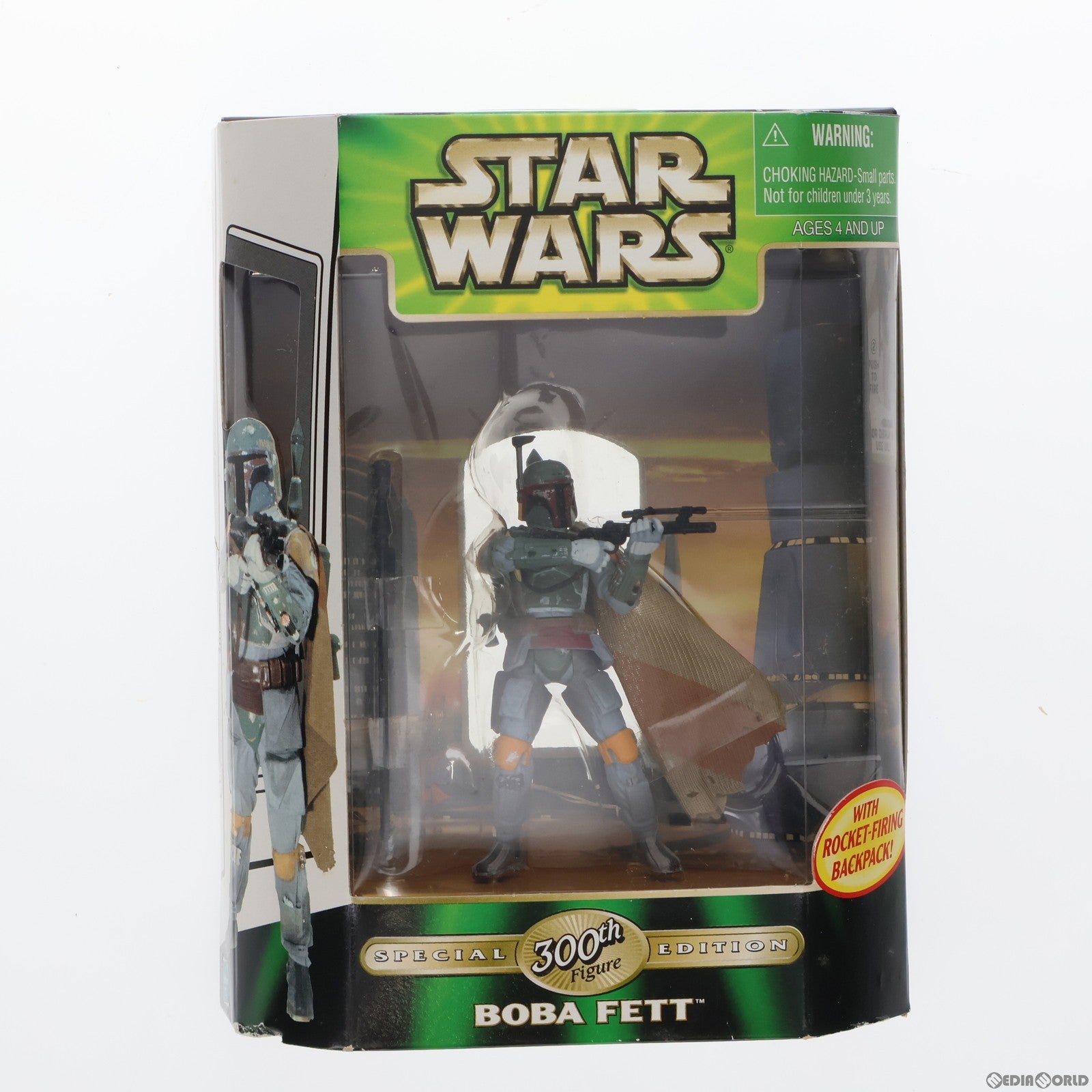 【中古即納】[FIG] スター・ウォーズ パワー・オブ・ザ・ジェダイ ベーシックフィギュア ボバ・フェット 300体記念バージョン STAR WARS 完成品 可動フィギュア(84566) トミー(20001231)