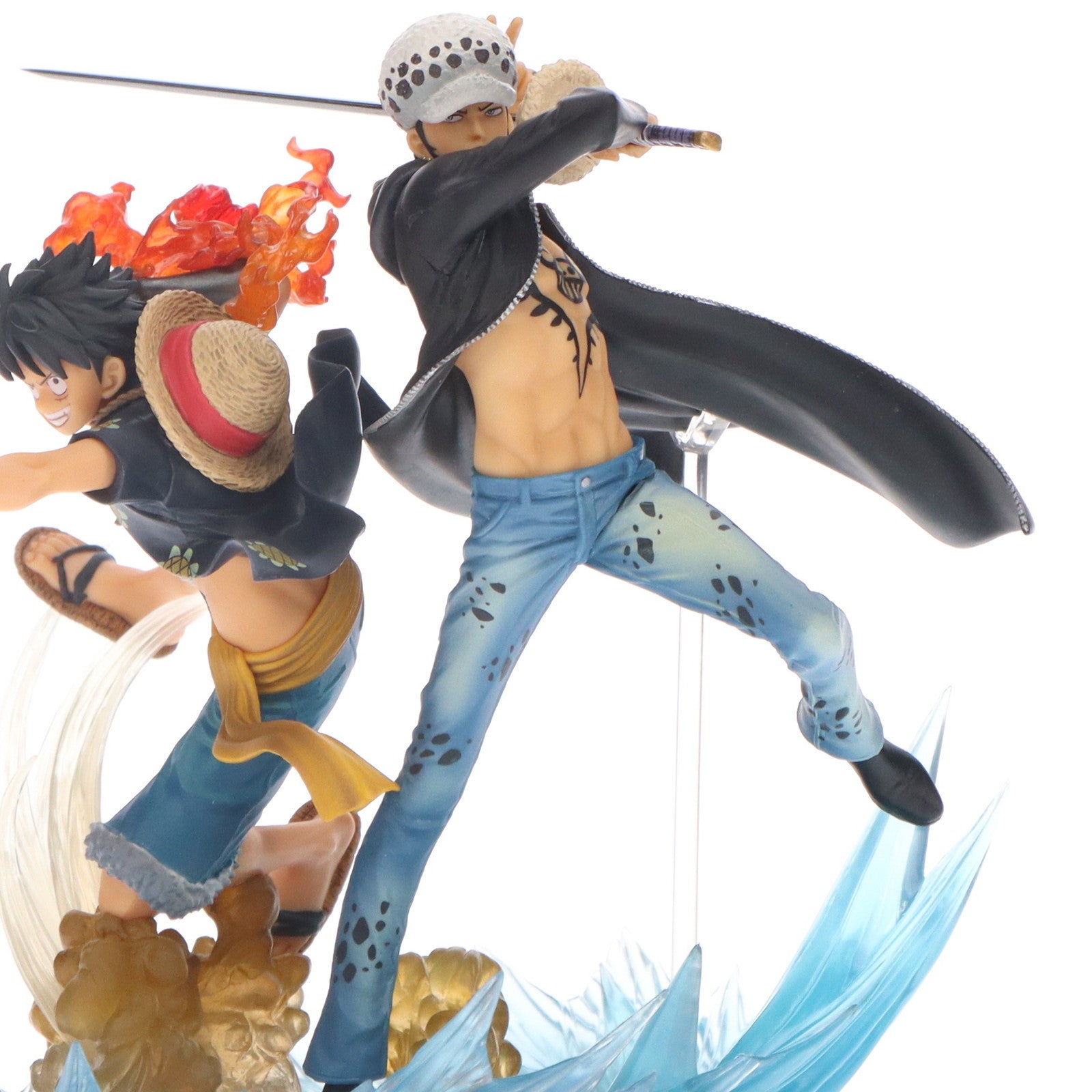 【中古即納】[FIG]フィギュアーツZERO モンキー・D・ルフィ&トラファルガー・ロー -5th Anniversary Edition- ONE PIECE(ワンピース) 完成品 フィギュア バンダイ(20151212)