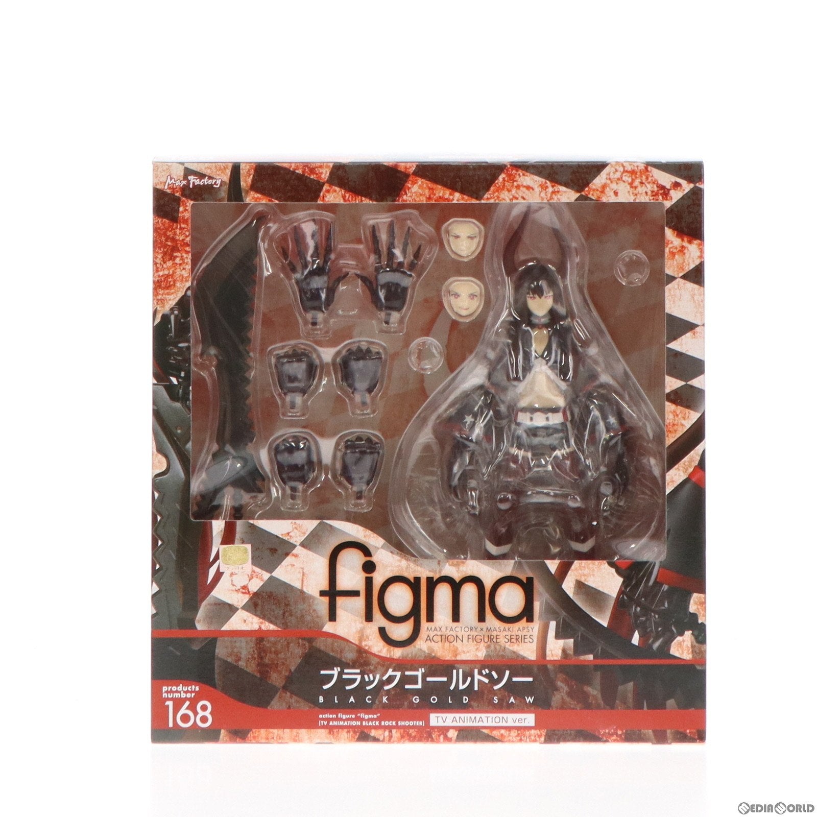 【中古即納】[FIG]figma(フィグマ) 168 ブラックゴールドソー TV ANIMATION ver. ブラック★ロックシューター 完成品 可動フィギュア マックスファクトリー(20130428)