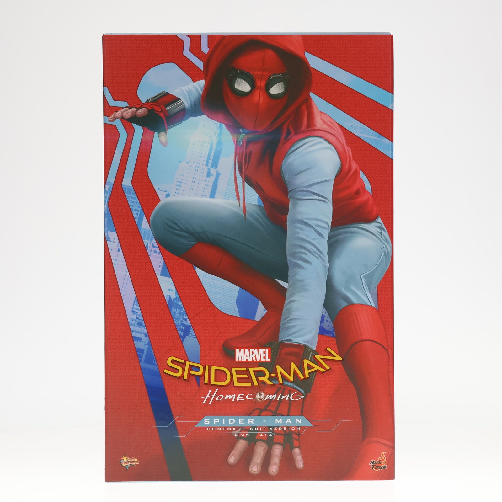 【中古即納】[FIG] ムービー・マスターピース スパイダーマン(ホームメイド・スーツ版) スパイダーマン:ホームカミング 1/6 完成品 可動フィギュア(MM#414) ホットトイズ(20180127)