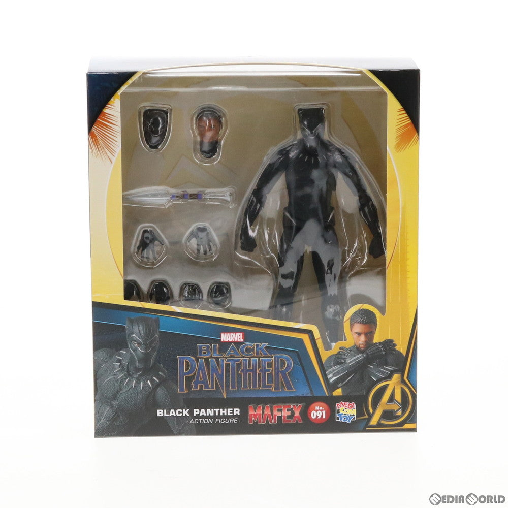 【中古即納】[FIG] マフェックス No.091 MAFEX BLACK PANTHER(ブラックパンサー) 完成品 可動フィギュア メディコム・トイ(20191002)