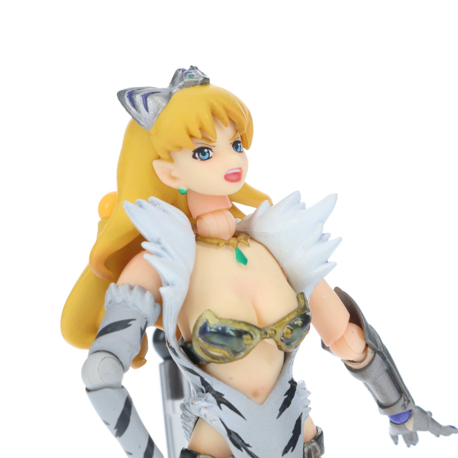 中古即納】[FIG]リボルテック クイーンズブレイド No.008 近衛隊長エリナ クイーンズブレイド 1/12 完成品 可動フィギュア 海洋堂