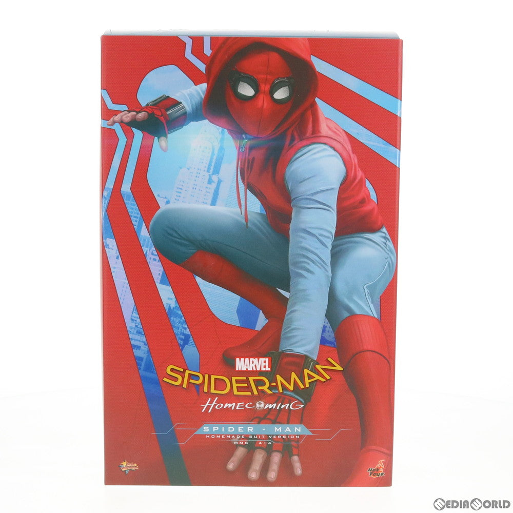 【中古即納】[FIG] ムービー・マスターピース スパイダーマン(ホームメイド・スーツ版) スパイダーマン:ホームカミング 1/6 完成品 可動フィギュア(MM#414) ホットトイズ(20180127)