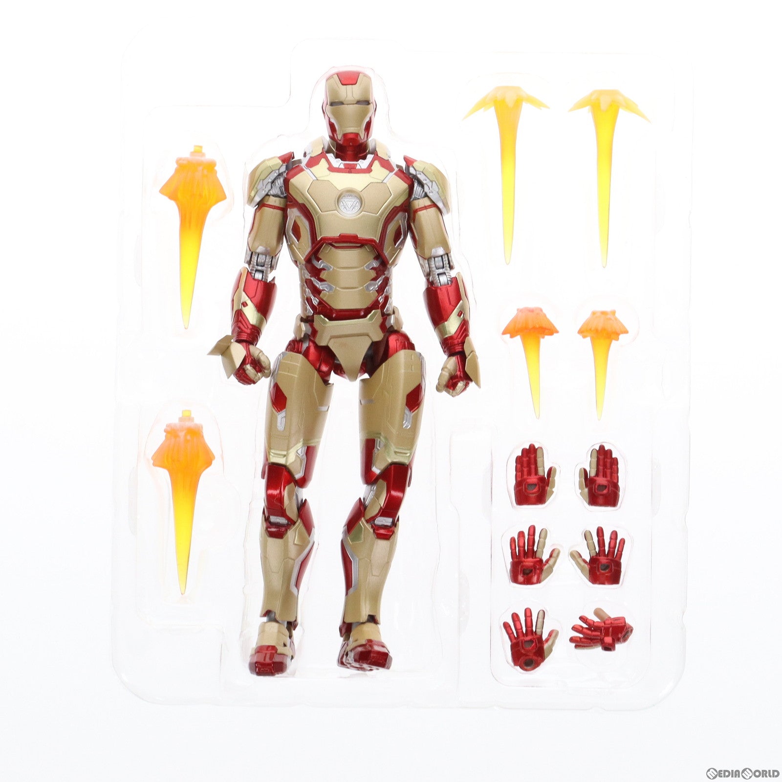 中古即納】[FIG]S.H.Figuarts(フィギュアーツ) アイアンマン マーク42 アイアンマン3 完成品 可動フィギュア バンダイ