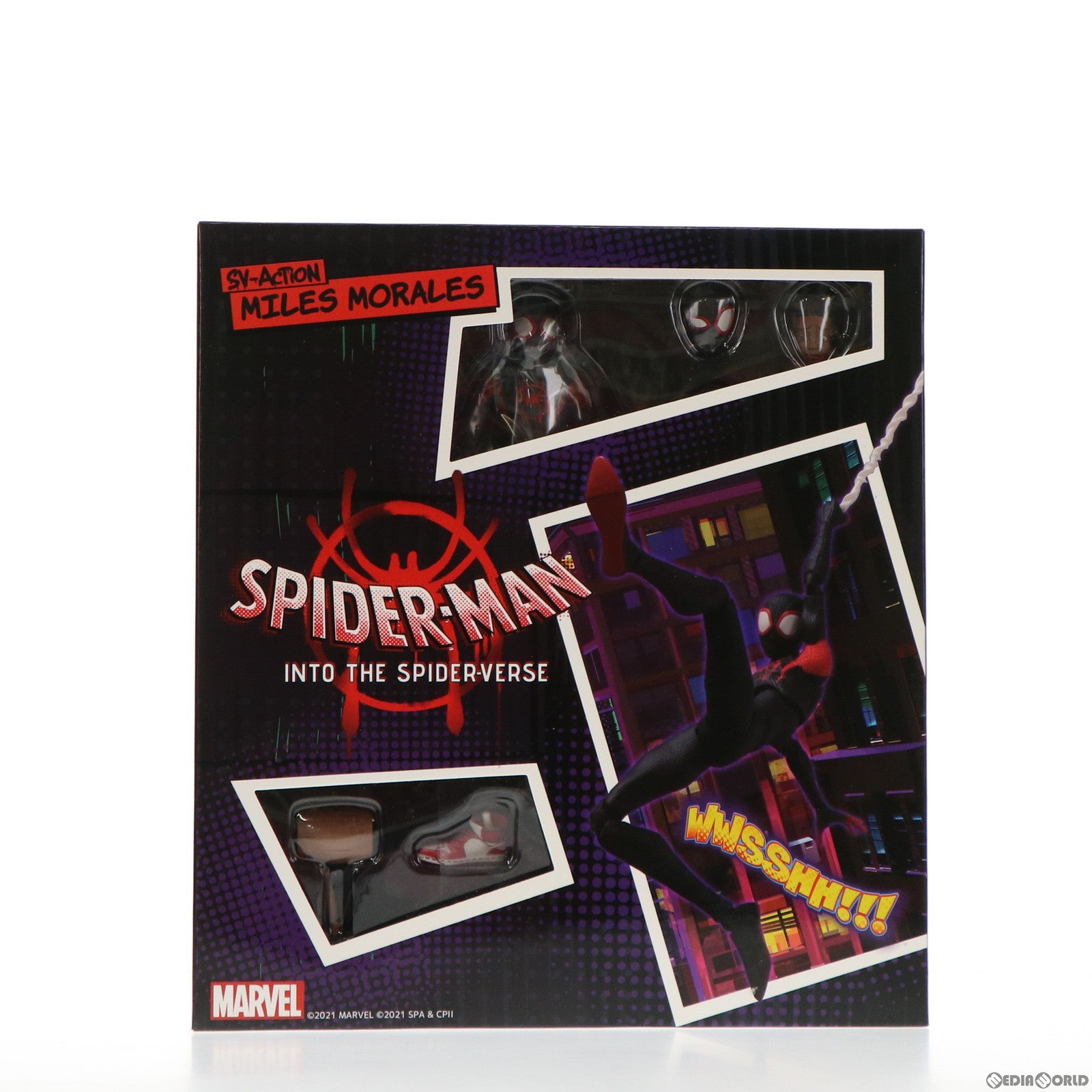 【中古即納】[FIG] SVアクション マイルス・モラレス/スパイダーマン スパイダーマン:スパイダーバース 完成品 可動フィギュア 千値練(せんちねる) (20210523)