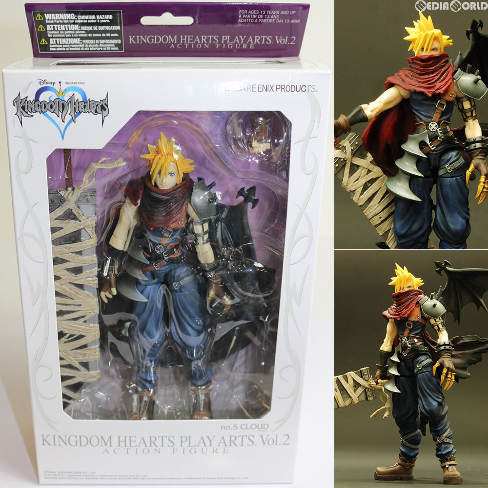 【中古即納】[FIG] PLAY ARTS(プレイアーツ) クラウド キングダムハーツバージョン KINGDOM HEARTS(キングダム・ハーツ) 完成品 可動フィギュア スクウェア・エニックス(20100423)