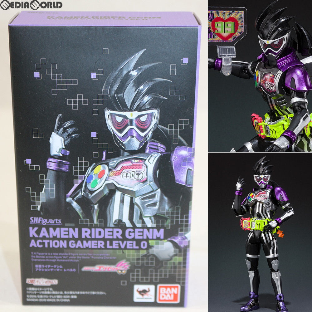 【中古即納】[FIG]魂ウェブ商店限定 S.H.Figuarts(フィギュアーツ) 仮面ライダーゲンム アクションゲーマー レベル0 仮面ライダーエグゼイド 完成品 可動フィギュア バンダイスピリッツ(20180731)