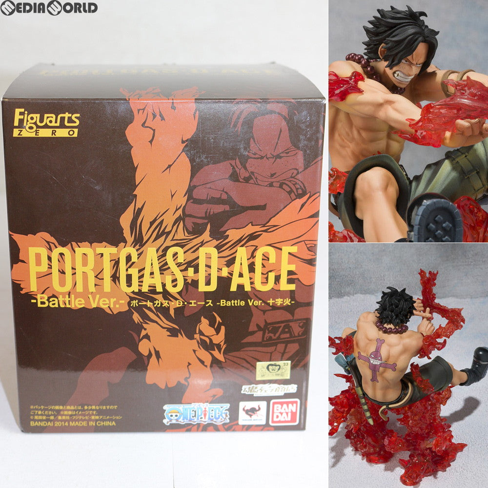 【中古即納】[FIG] 魂ウェブ商店限定 フィギュアーツZERO ポートガス・D・エース -Battle Ver. 十字火- ONE PIECE(ワンピース) 完成品 フィギュア バンダイ(20140130)