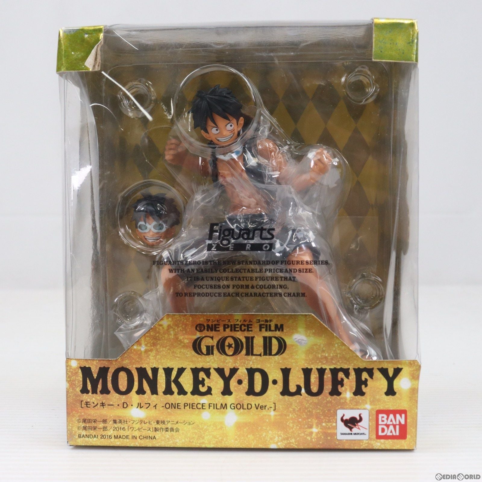 【中古即納】[FIG] フィギュアーツZERO モンキー・D・ルフィ -ONE PIECE FILM GOLD Ver.- ワンピースフィルムゴールド 完成品 フィギュア バンダイ(20160811)