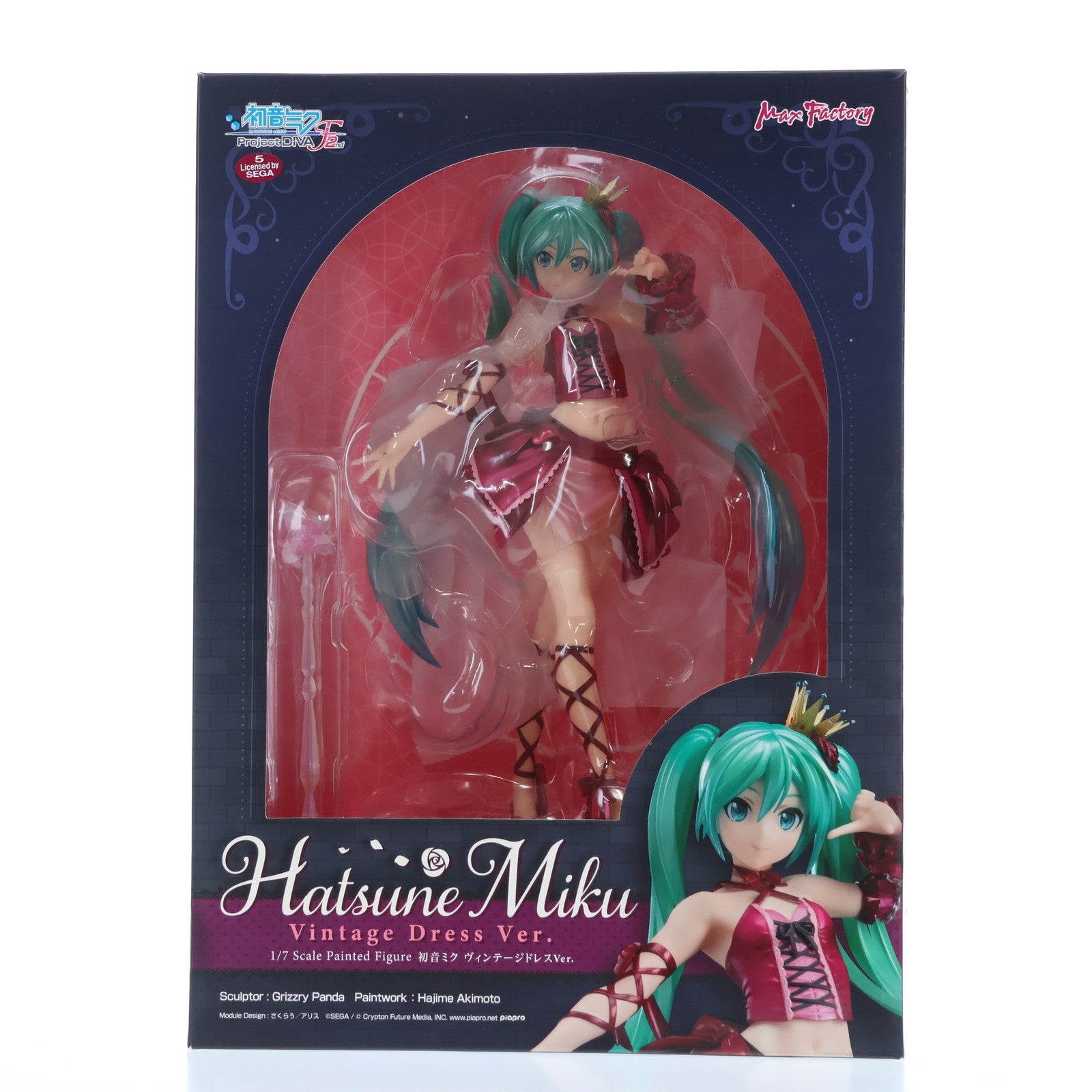 【中古即納】[FIG] 初音ミク ヴィンテージドレスVer. 初音ミク -Project DIVA- F 2nd 1/7 完成品 フィギュア マックスファクトリー(20191110)