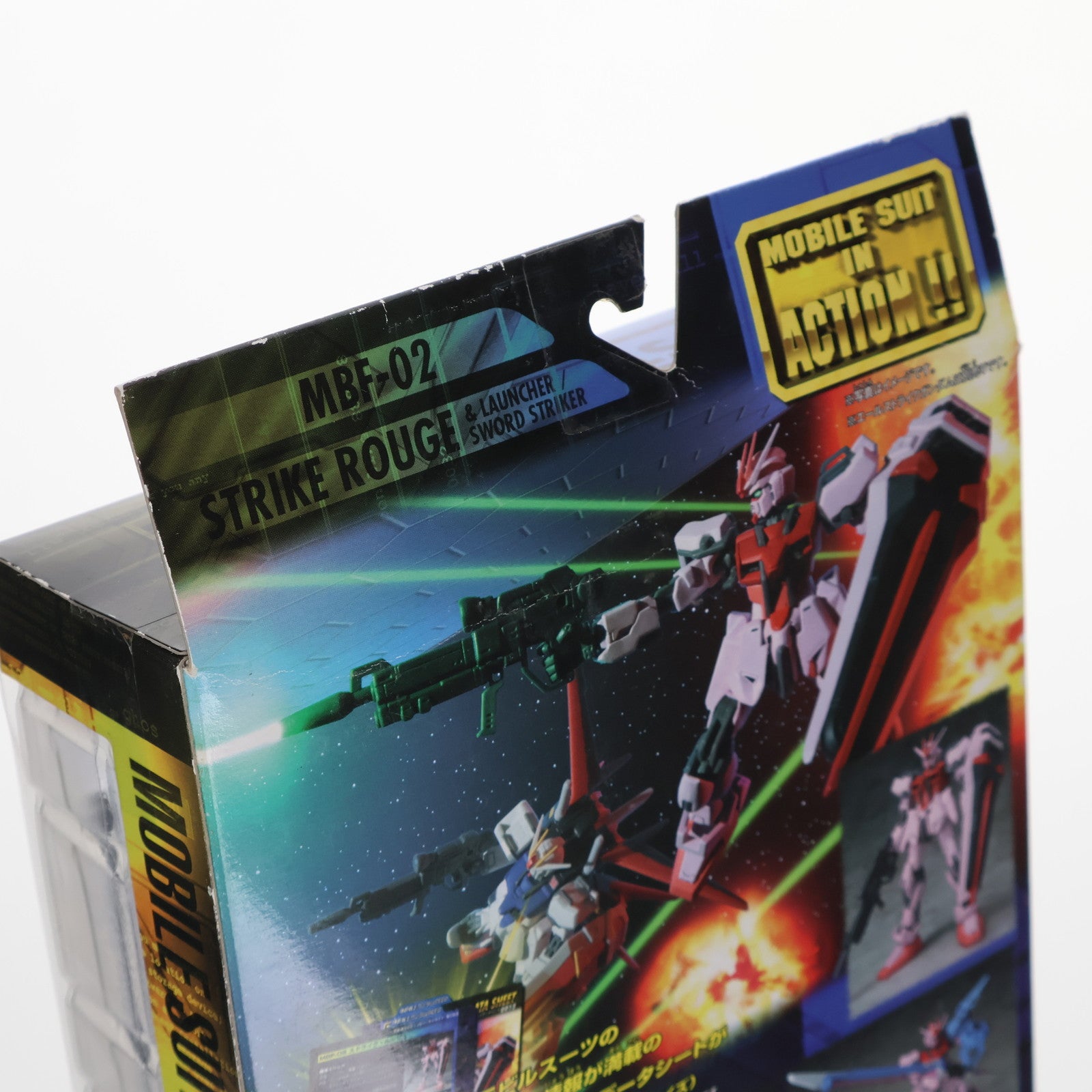 【中古即納】[FIG] MS IN ACTION!!(モビルスーツ・イン・アクション) MBF-02 ストライクルージュ ランチャー/ソードストライカー 機動戦士ガンダムSEED(シード) 完成品 可動フィギュア バンダイ(20040831)