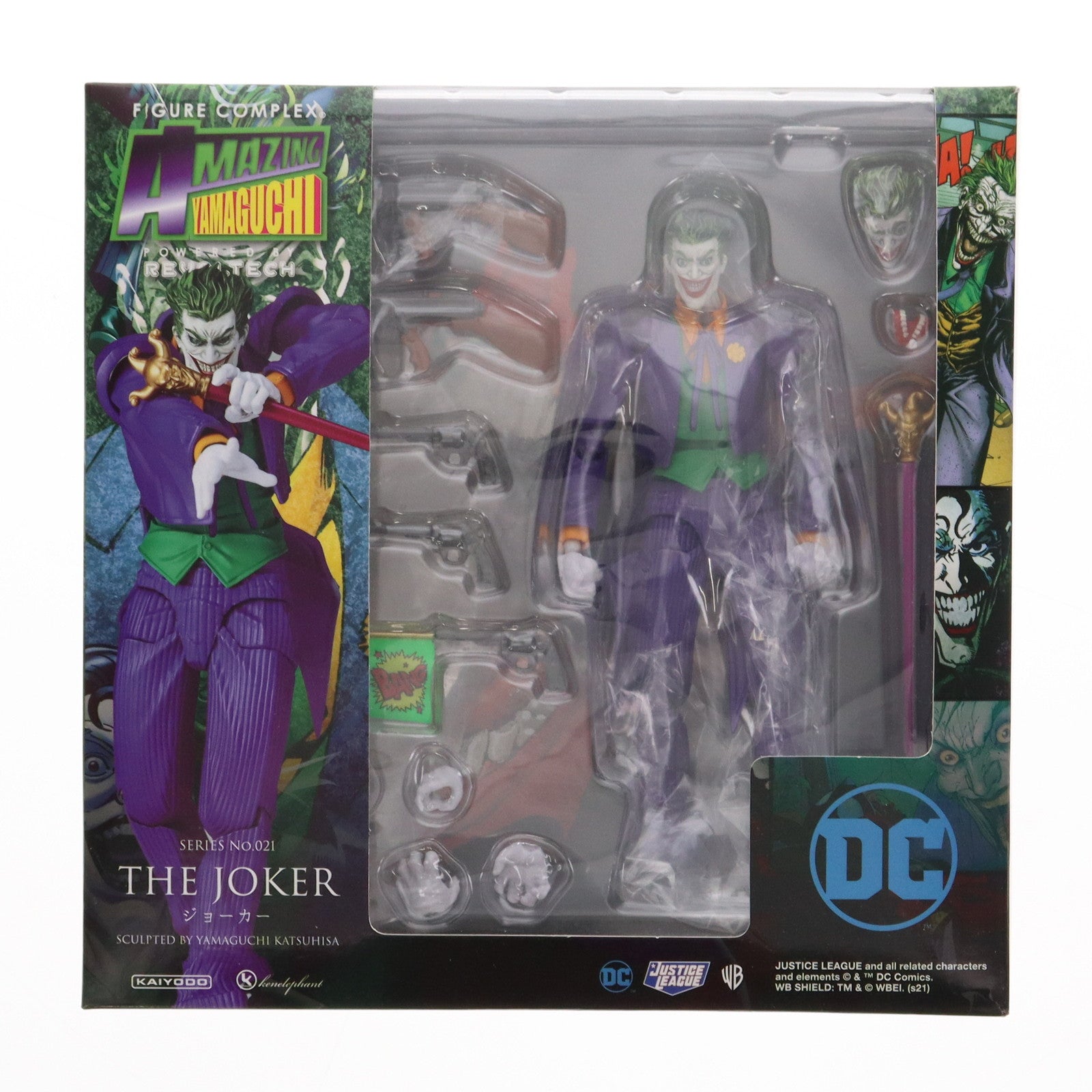 【中古即納】[FIG]アメイジングヤマグチ No.021 JOKER(ジョーカー) バットマン 完成品 可動フィギュア 海洋堂(20210327)