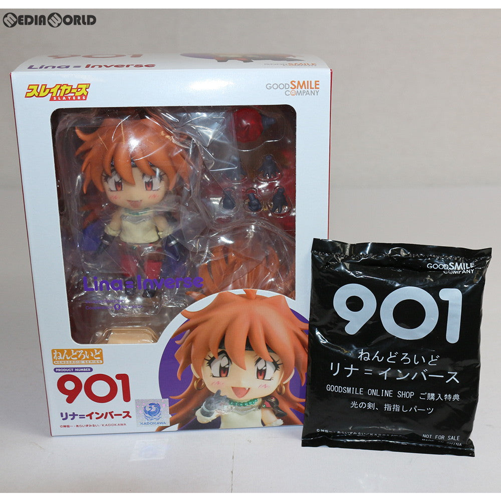 【中古即納】[FIG]GOODSMILE ONLINE SHOP限定特典付属 ねんどろいど 901 リナ=インバース スレイヤーズ 完成品 可動フィギュア グッドスマイルカンパニー(20180823)