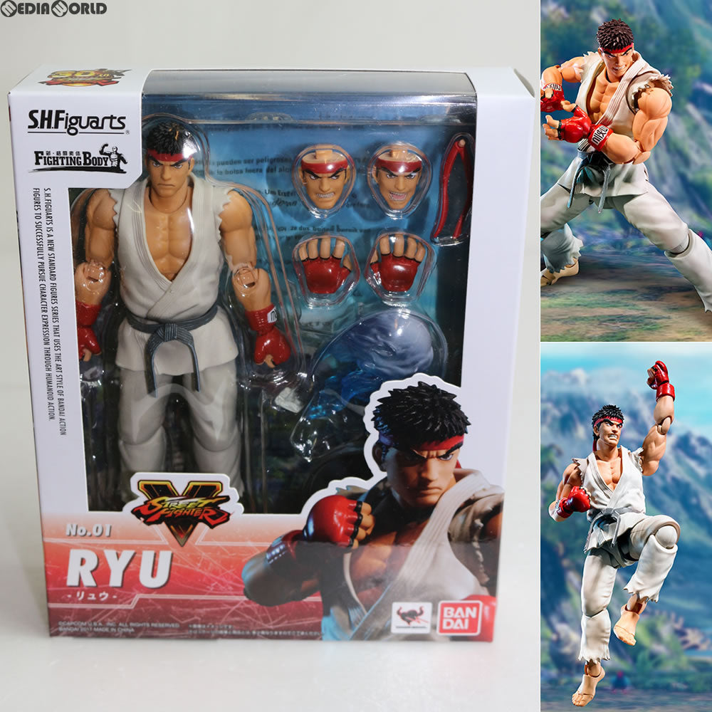 【中古即納】[FIG]S.H.Figuarts(フィギュアーツ) リュウ STREET FIGHTER(ストリートファイター) 完成品 可動フィギュア バンダイ(20180126)