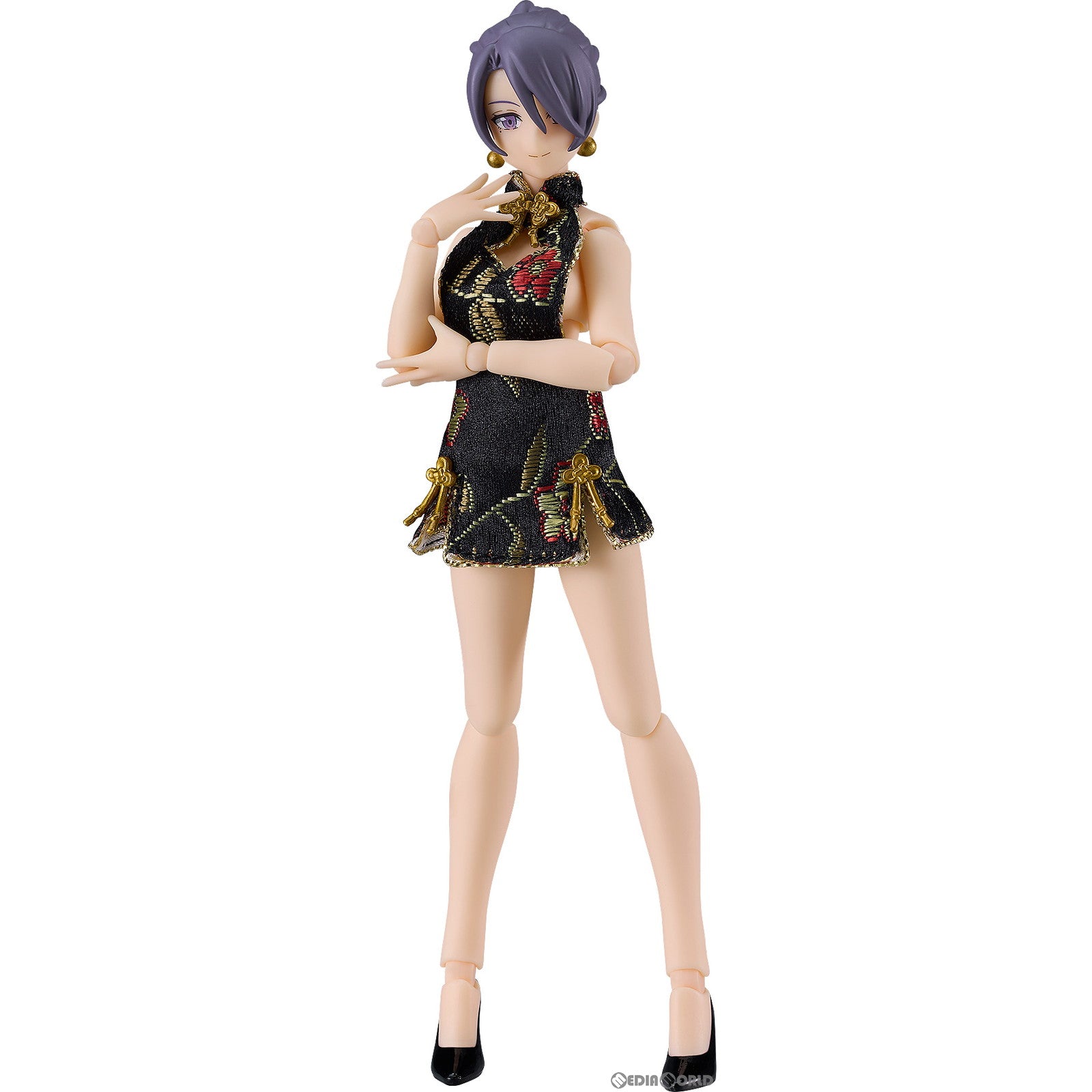 【中古即納】[FIG]figma(フィグマ) 569c 女性body(ミカ) with ミニスカートチャイナワンピコーデ(ブラック) figma Styles(フィグマ スタイルズ) 完成品 可動フィギュア マックスファクトリー/グッドスマイルカンパニー(20240612)