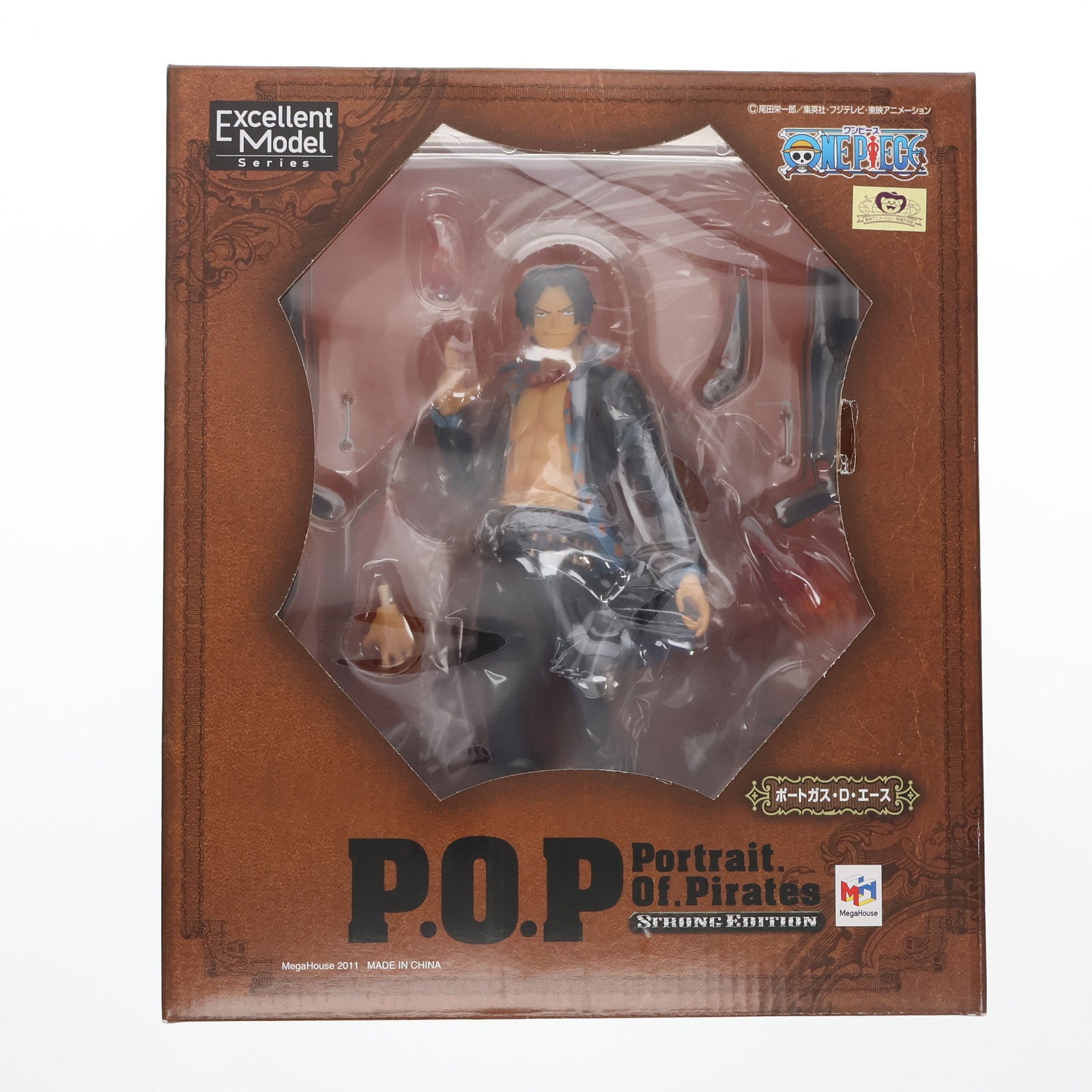 【中古即納】[FIG] Portrait.Of.Pirates P.O.P STRONG EDITION ポートガス・D・エース ONE PIECE(ワンピース) 1/8 完成品 フィギュア メガハウス(20110629)