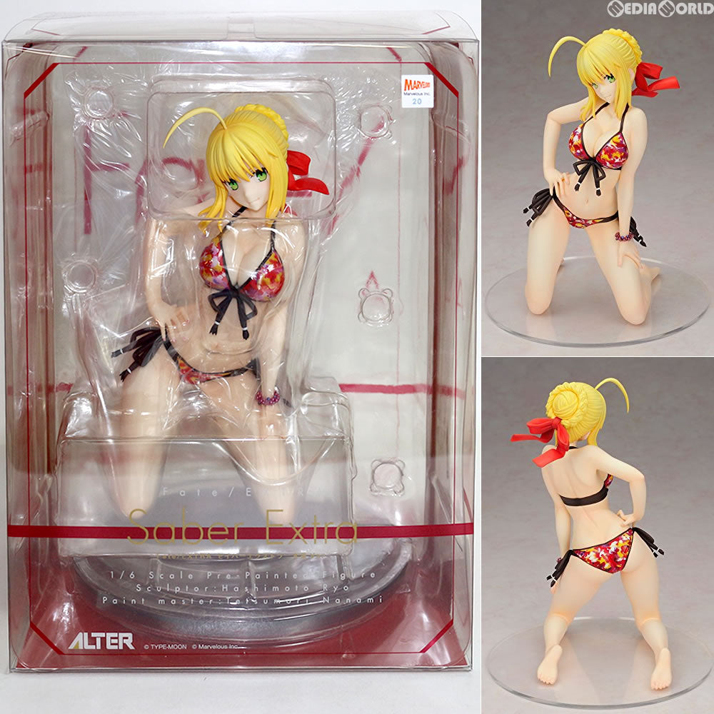 【中古即納】[FIG]セイバーエクストラ 水着Ver. Fate/EXTRA(フェイト/エクストラ) 1/6 完成品 フィギュア アルター(20170525)