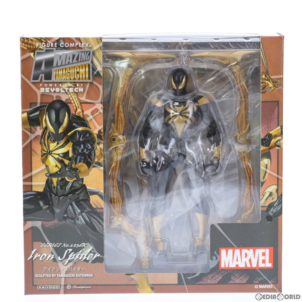 【中古即納】[FIG]アメイジングヤマグチ No.023EX アイアン・スパイダー ブラックVer. アルティメットスパイダーマン 完成品 可動フィギュア 海洋堂&ケンエレファントオンラインショップ・直営店限定 海洋堂(20210831)