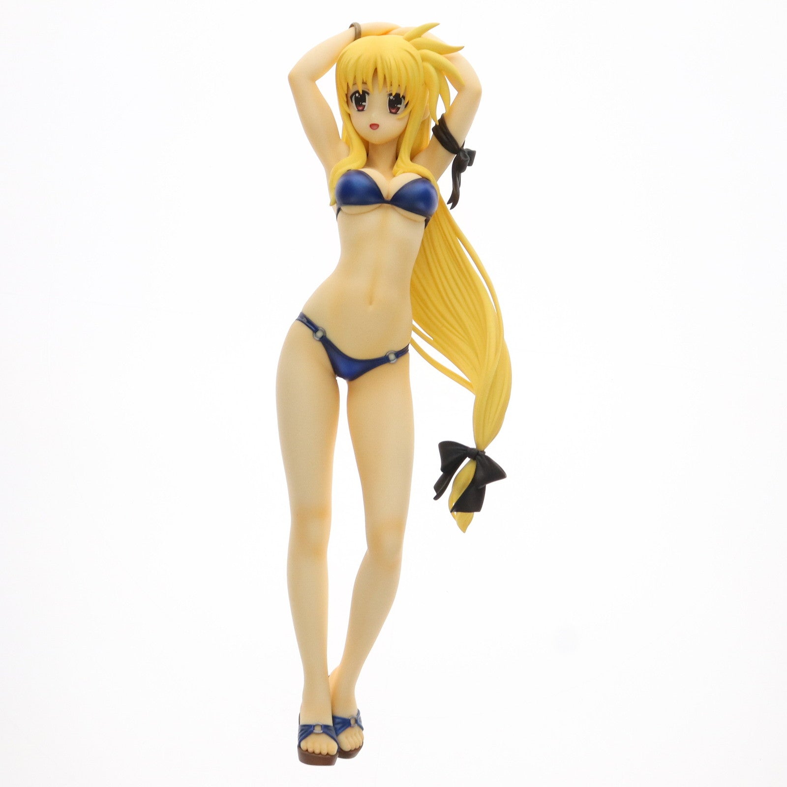 【中古即納】[FIG]フェイト・T・ハラオウン 水着Ver. 魔法少女リリカルなのはStrikerS(ストライカーズ) 1/4 完成品 フィギュア グッドスマイルカンパニー(20111210)