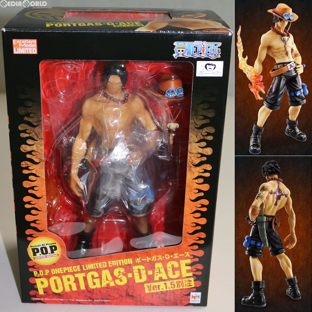 【中古即納】[FIG] オンラインショップ限定 Portrait.Of.Pirates P.O.P LIMITED EDITION ポートガス・D・エース Ver.1.5別注 ONE PIECE(ワンピース) 1/8 完成品 フィギュア メガハウス(20111109)