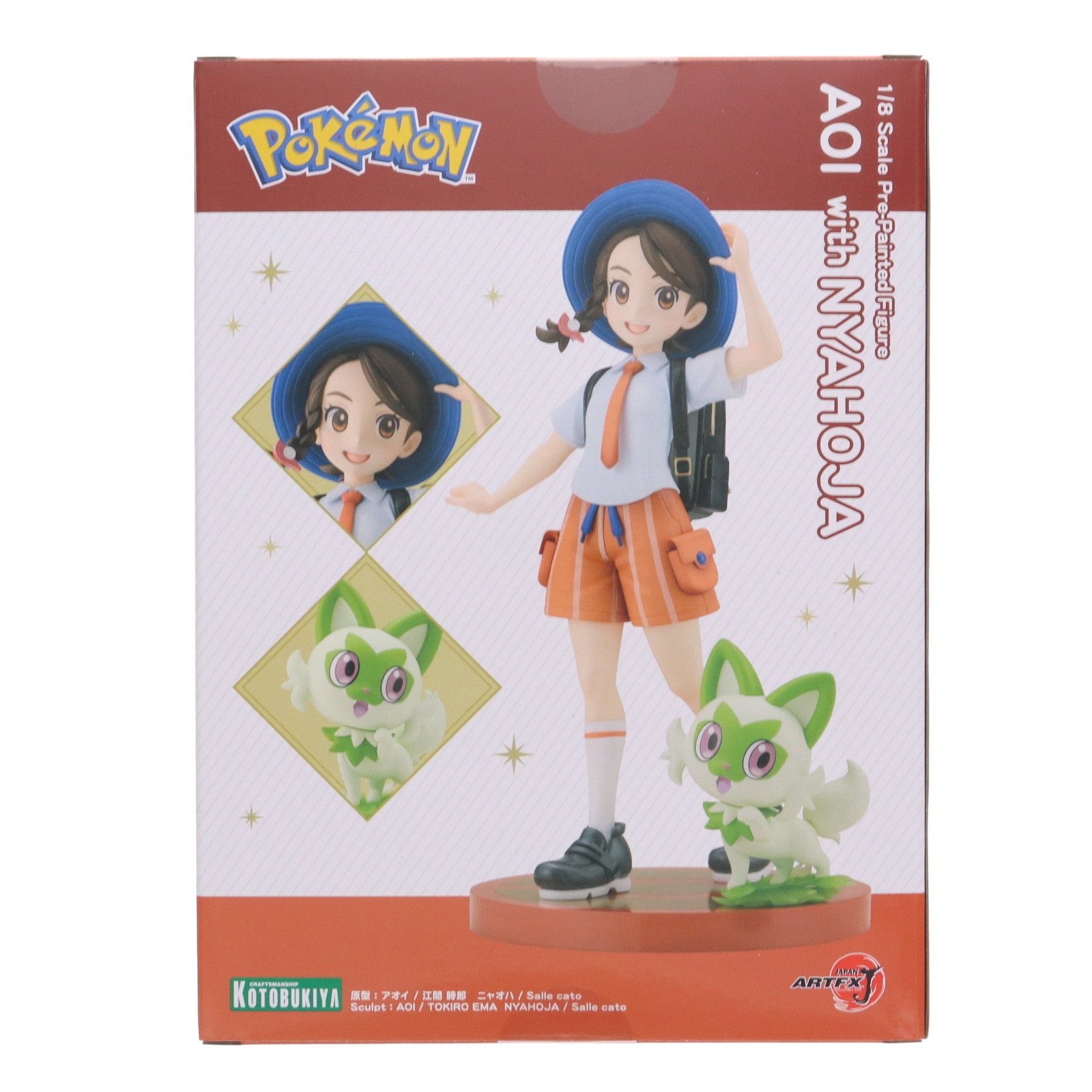 【中古即納】[FIG] ポケモンセンター コトブキヤショップ限定特典付属 ARTFX J アオイ with ニャオハ ポケットモンスター スカーレット・バイオレット 1/8 完成品 フィギュア(PV141) コトブキヤ(20240728)