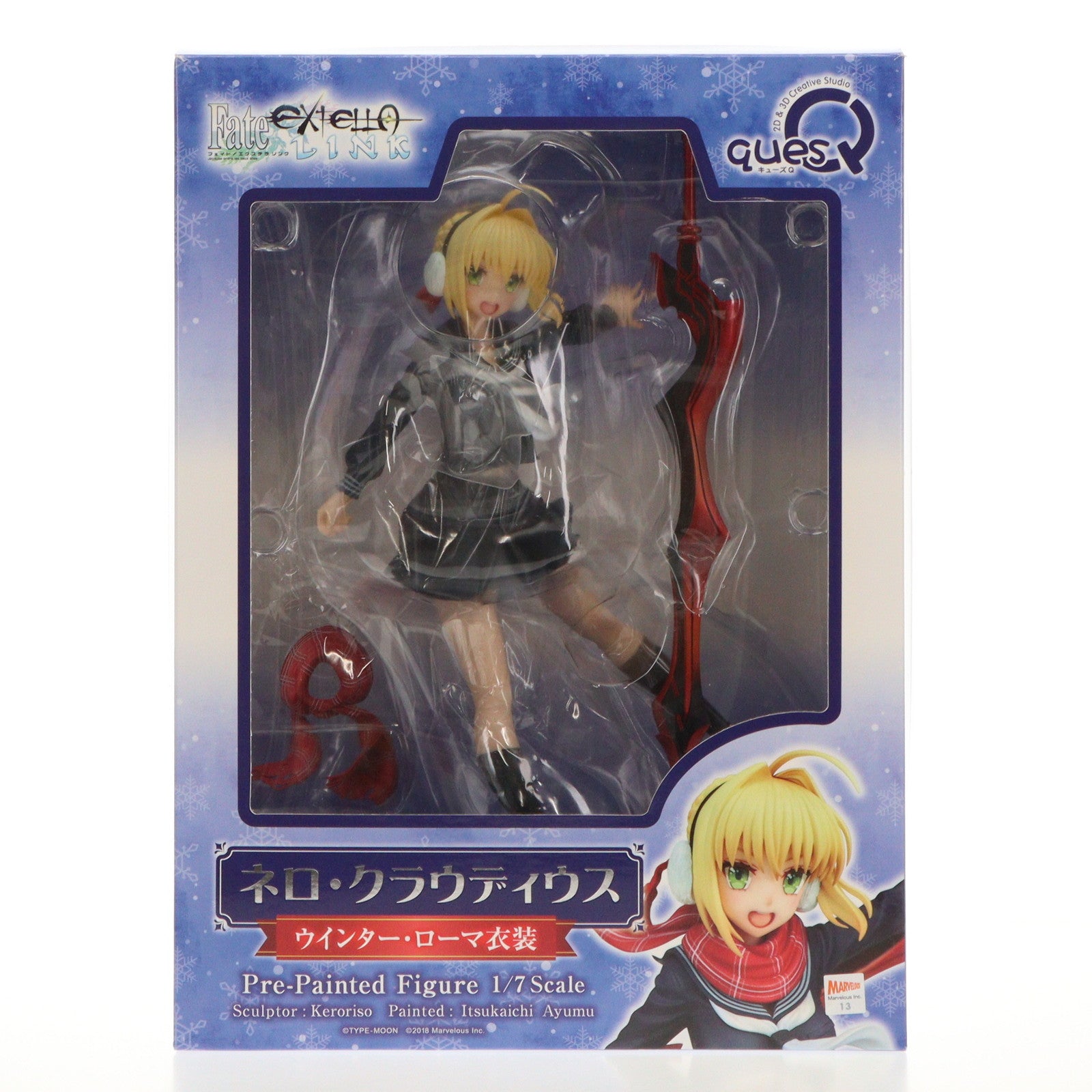 【中古即納】[FIG]ネロ・クラウディウス ウインター・ローマ衣装 Fate/EXTELLA LINK(フェイト/エクステラ リンク) 1/7 完成品 フィギュア ローソン&HMV限定 キューズQ(20201231)