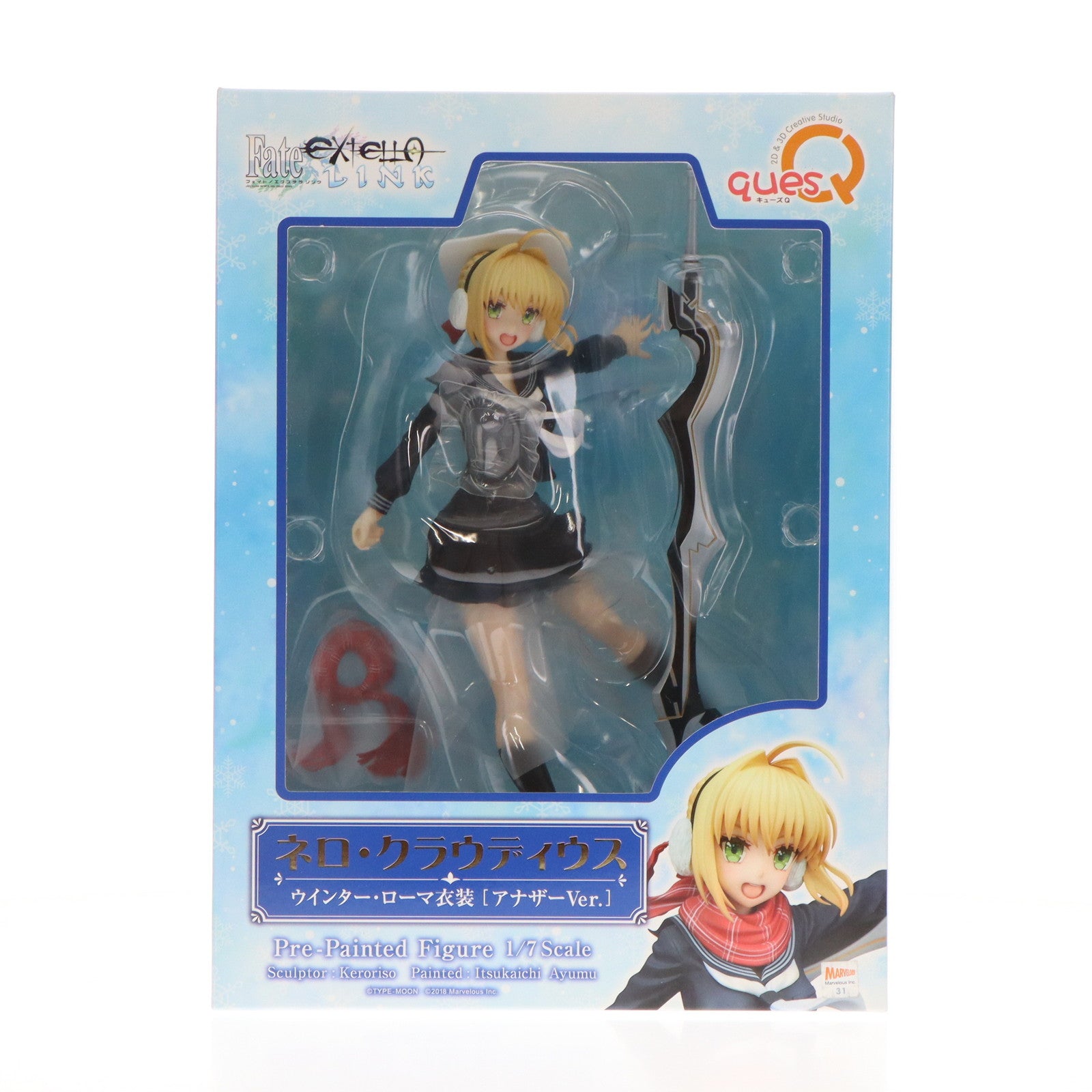 【中古即納】[FIG]ネロ・クラウディウス ウインター・ローマ衣装 アナザーVer. Fate/EXTELLA LINK(フェイト/エクステラ リンク) 1/7 完成品 フィギュア キューズQ(20211225)