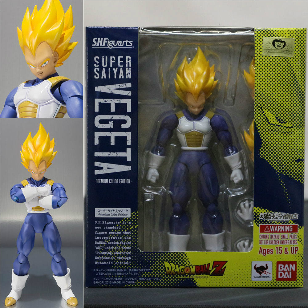 【中古即納】[FIG]魂ウェブ商店限定 S.H.Figuarts(フィギュアーツ) スーパーサイヤ人ベジータ -Premium Color Edition- ドラゴンボール超(スーパー) 完成品 可動フィギュア バンダイ(20151231)