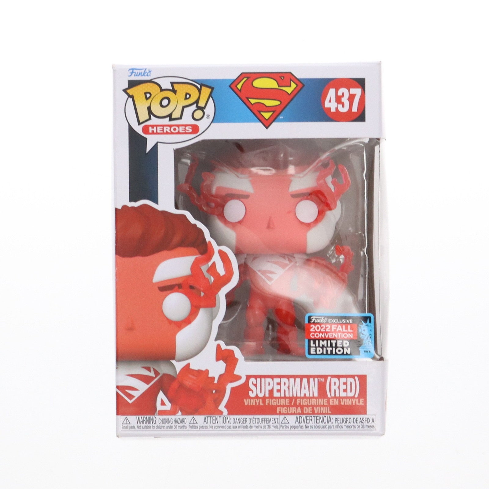【中古即納】[SFT] 2022 FALL CONVENTION限定 POP! HEROES 437 スーパーマン(レッド) 完成品 ソフビフィギュア FUNKO(ファンコ) (20221006)