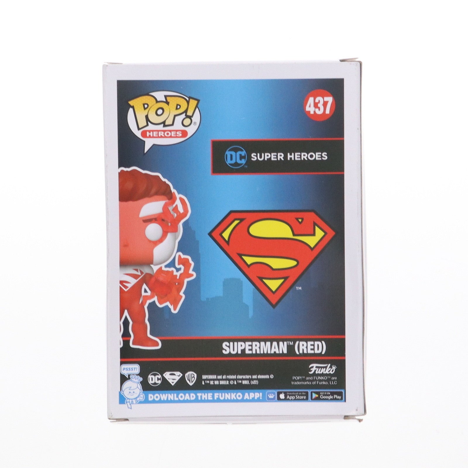 【中古即納】[SFT] 2022 FALL CONVENTION限定 POP! HEROES 437 スーパーマン(レッド) 完成品 ソフビフィギュア FUNKO(ファンコ) (20221006)