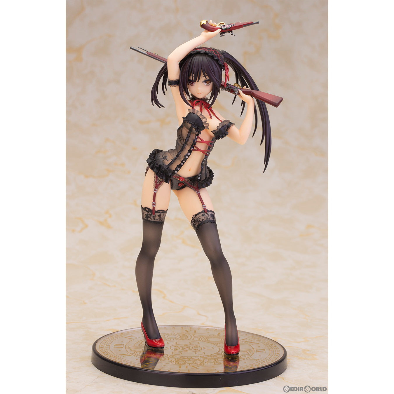 【中古即納】[FIG] (再販) 時崎狂三(ときさきくるみ) ランジェリーVer. Black color デート・ア・ライブ 1/7 完成品 フィギュア(AX-0302) アルファマックス(20240831)
