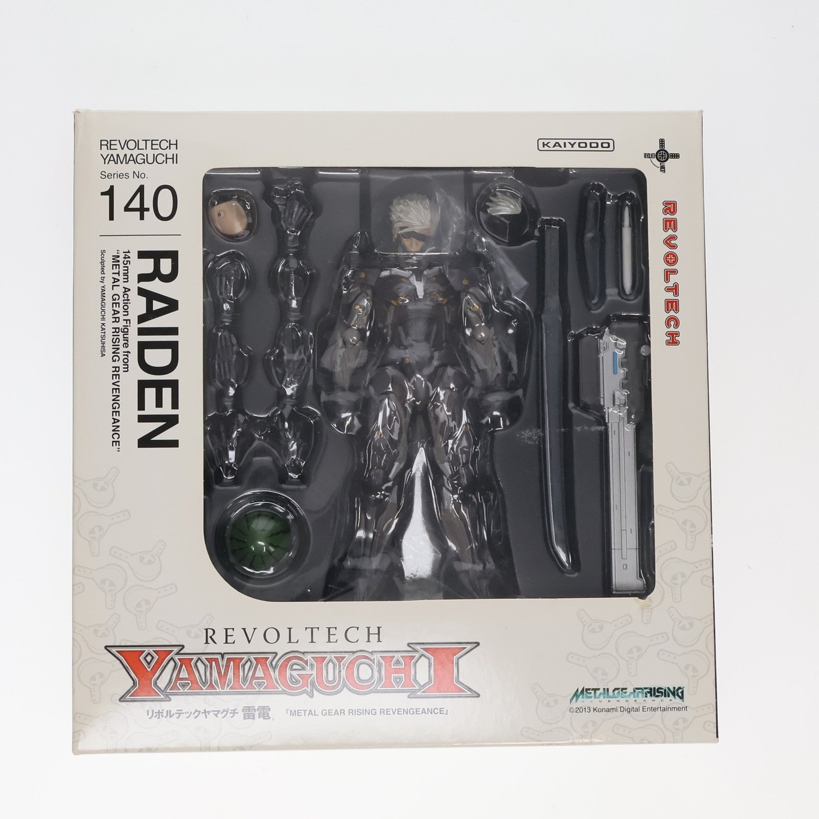 【中古即納】[FIG]リボルテックヤマグチ No.140 雷電(らいでん) METAL GEAR RISING REVENGEANCE(メタルギアライジングリベンジェンス) 完成品 可動フィギュア 海洋堂(20131115)