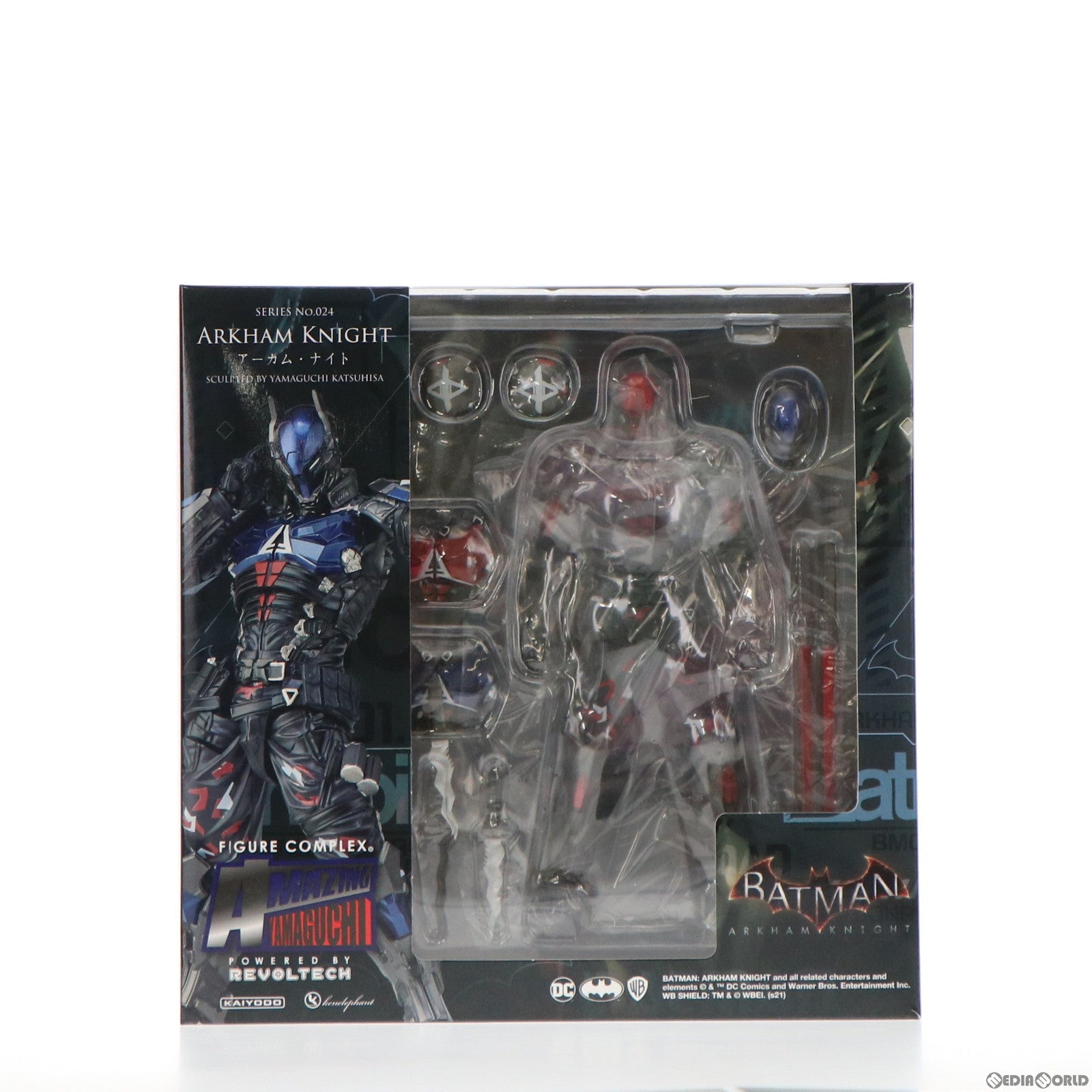 【中古即納】[FIG]フィギュアコンプレックス アメイジングヤマグチ No.024 Arkham Knight(アーカムナイト) バットマン アーカム・ナイト 完成品 可動フィギュア 海洋堂(20220122)