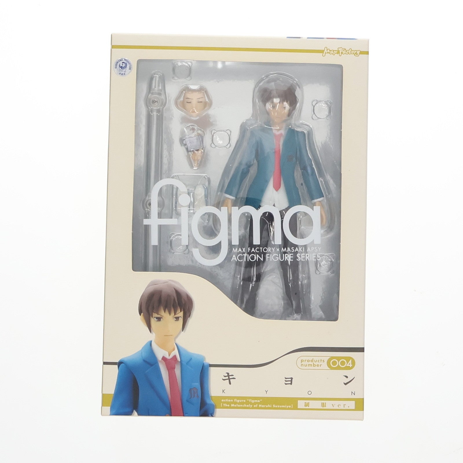 【中古即納】[FIG]figma(フィグマ) 004 キョン 制服ver. 涼宮ハルヒの憂鬱 完成品 可動フィギュア マックスファクトリー(20080712)