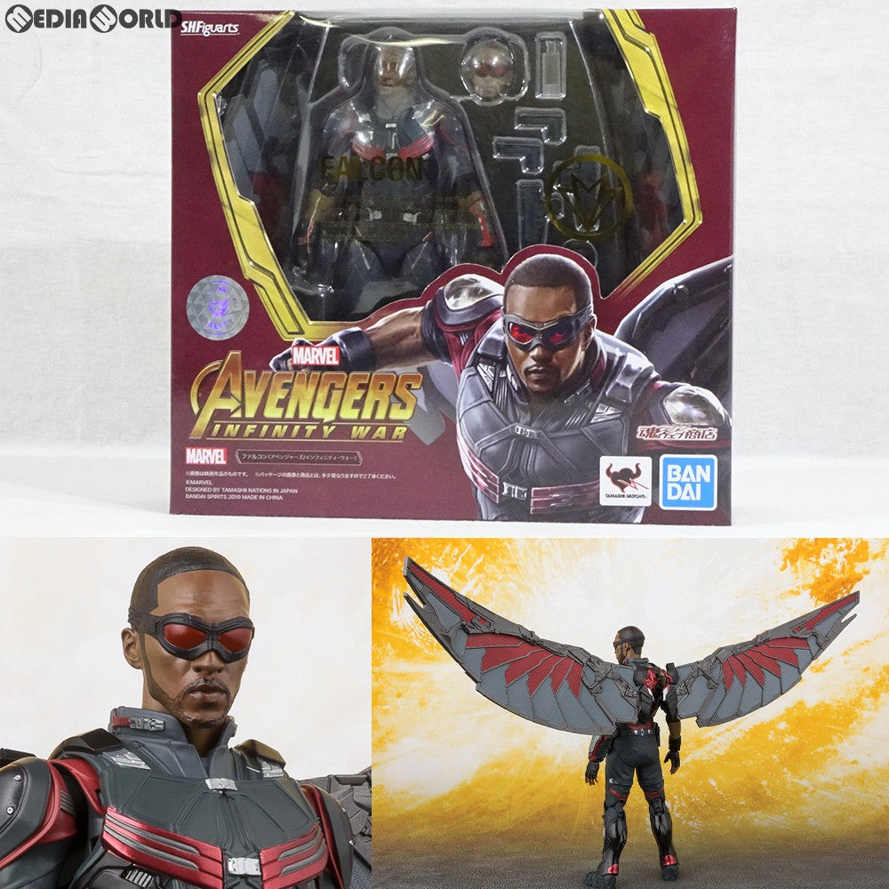 【中古即納】[FIG]魂ウェブ商店限定 S.H.Figuarts(フィギュアーツ) ファルコン(アベンジャーズ/インフィニティ・ウォー) 完成品 可動フィギュア バンダイスピリッツ(20190131)