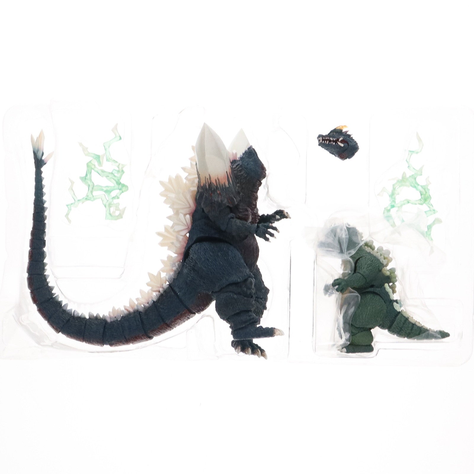 【中古即納】[FIG]魂ウェブ商店限定 S.H.MonsterArts(モンスターアーツ) スペースゴジラ&リトルゴジラ Special Color  Ver. ゴジラVSスペースゴジラ 完成品 可動フィギュア バンダイ(20180228)