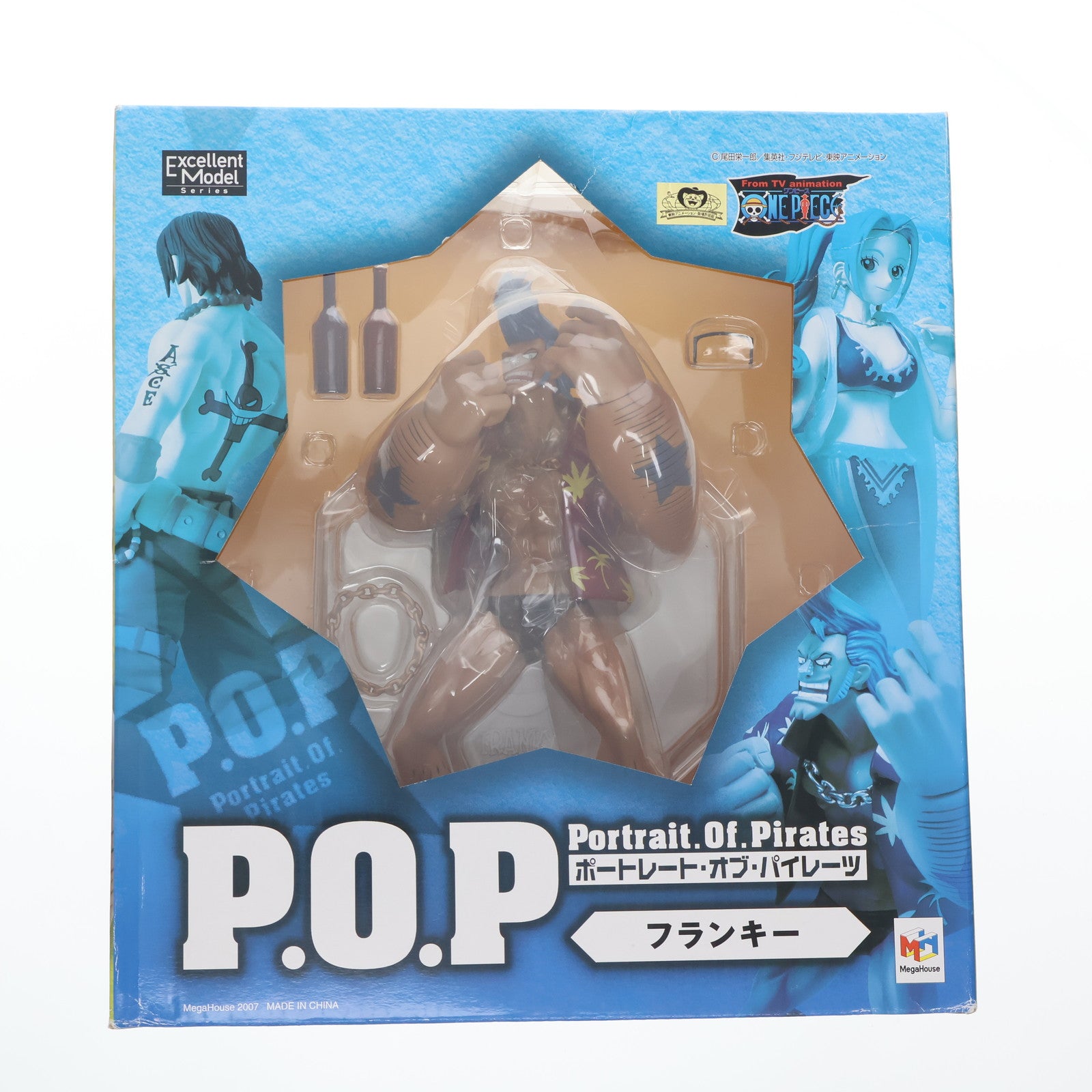 【中古即納】[FIG] エクセレントモデル Portrait.Of.Pirates P.O.P NEO-2 フランキー ONE PIECE(ワンピース) 1/8 完成品 フィギュア メガハウス(20080630)