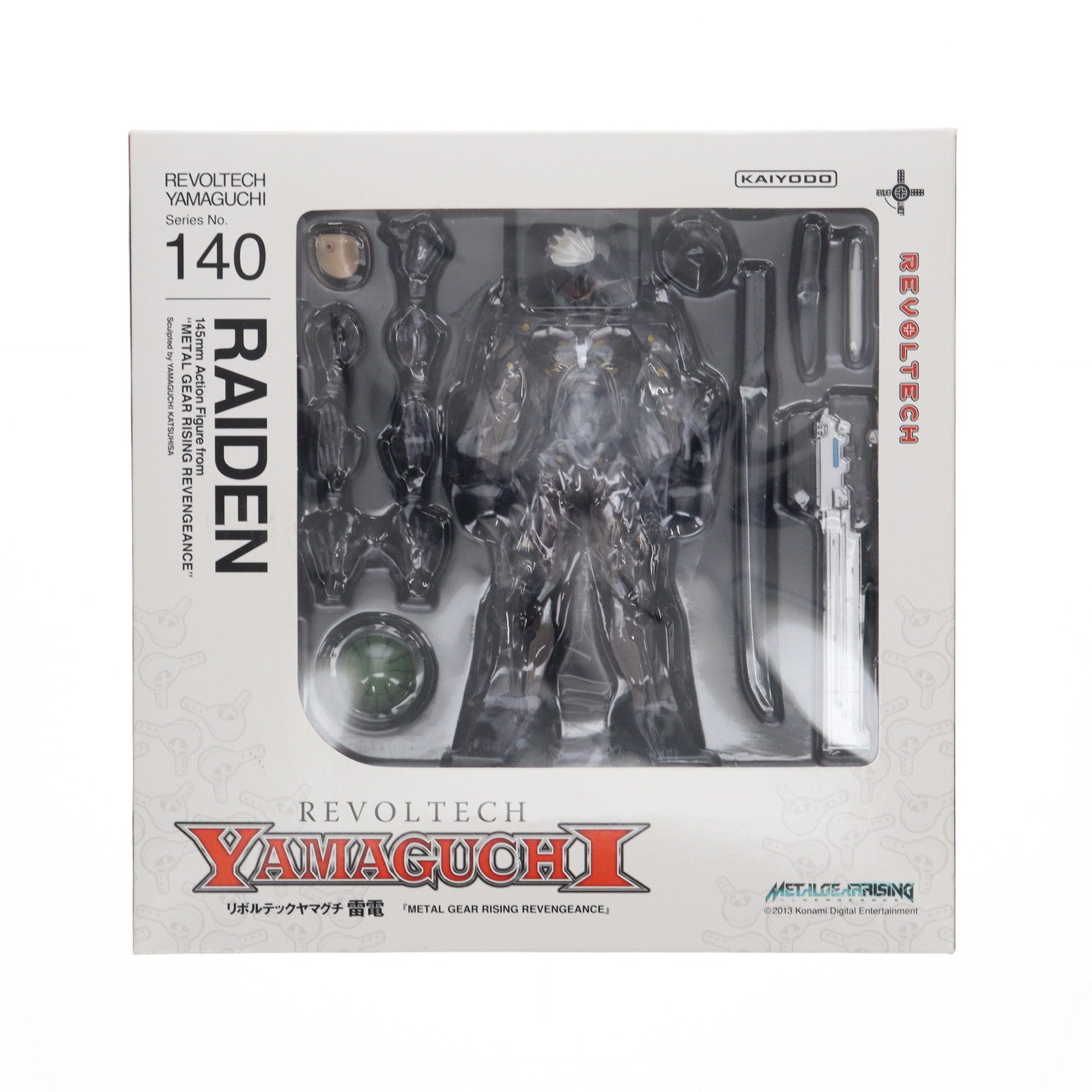 【中古即納】[FIG]リボルテックヤマグチ No.140 雷電(らいでん) METAL GEAR RISING REVENGEANCE(メタルギアライジングリベンジェンス) 完成品 可動フィギュア 海洋堂(20131115)