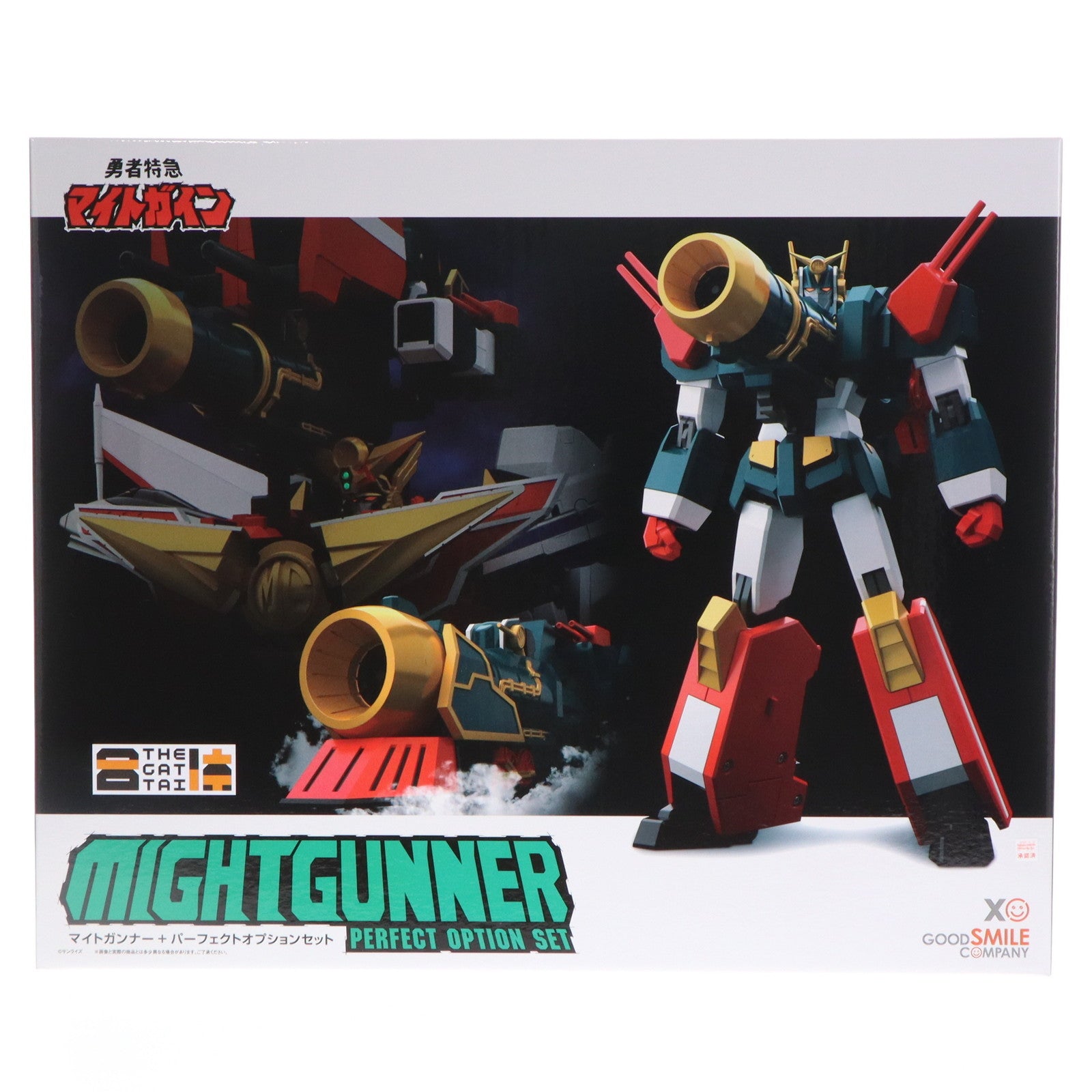 【中古即納】[FIG]THE合体 マイトガンナー+パーフェクトオプションセット 勇者特急マイトガイン 完成品 可動フィギュア グッドスマイルカンパニー(20240531)