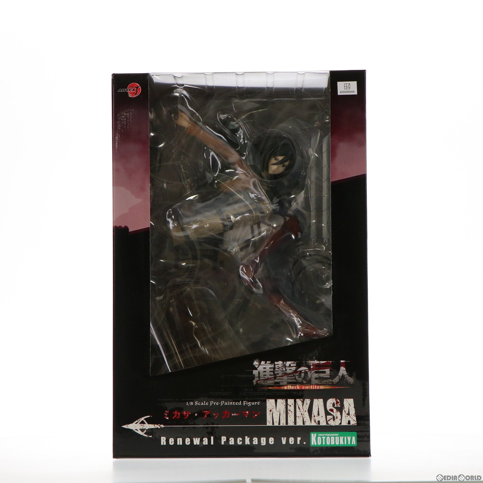 【中古即納】[FIG]ARTFX J ミカサ・アッカーマン リニューアルパッケージver. 進撃の巨人 1/8 完成品 フィギュア(PP802) コトブキヤ(20181219)