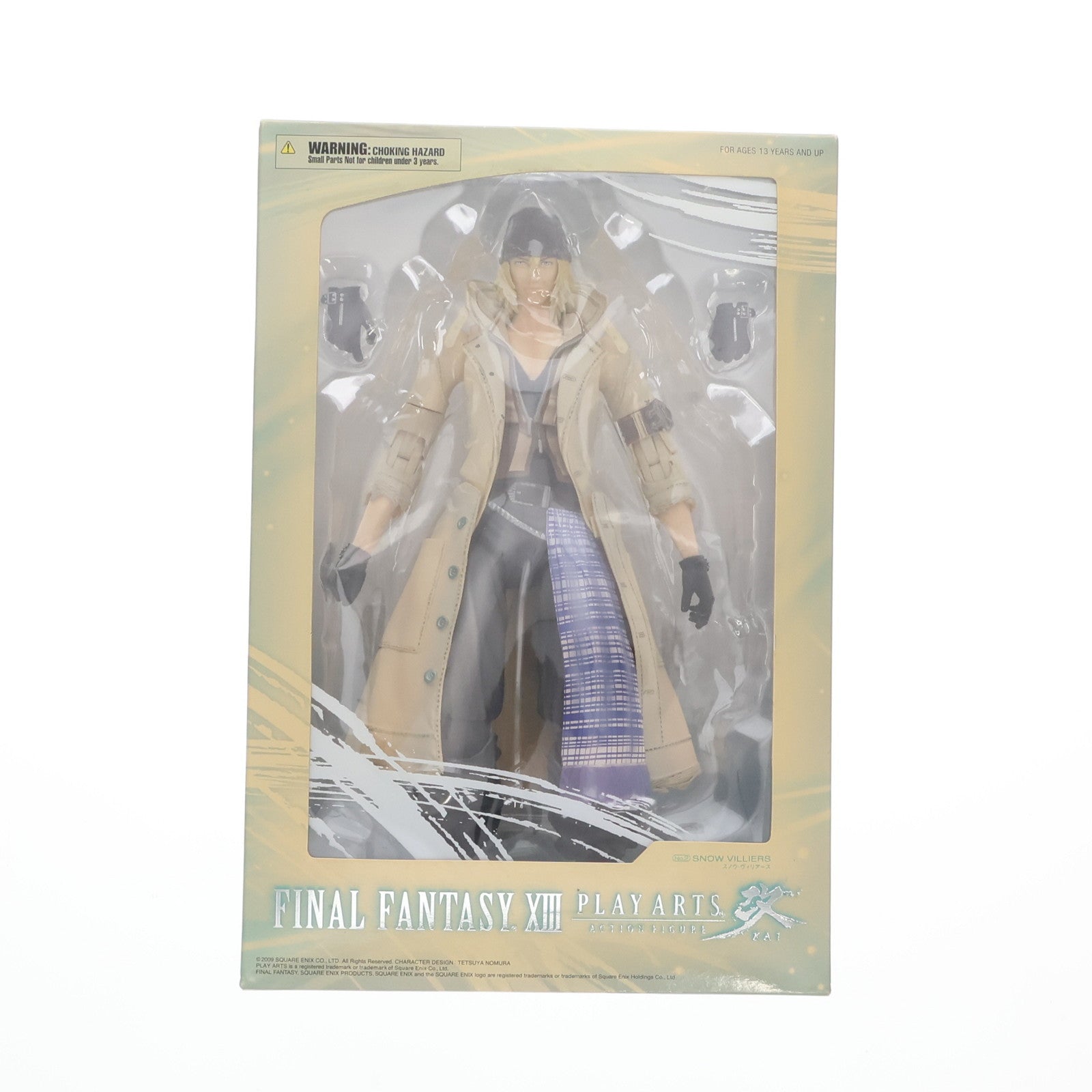 【中古即納】[FIG] PLAY ARTS改(プレイアーツ改) スノウ・ヴィリアース FINAL FANTASY XIII(ファイナルファンタジー13) 完成品 可動フィギュア スクウェア・エニックス(20100909)