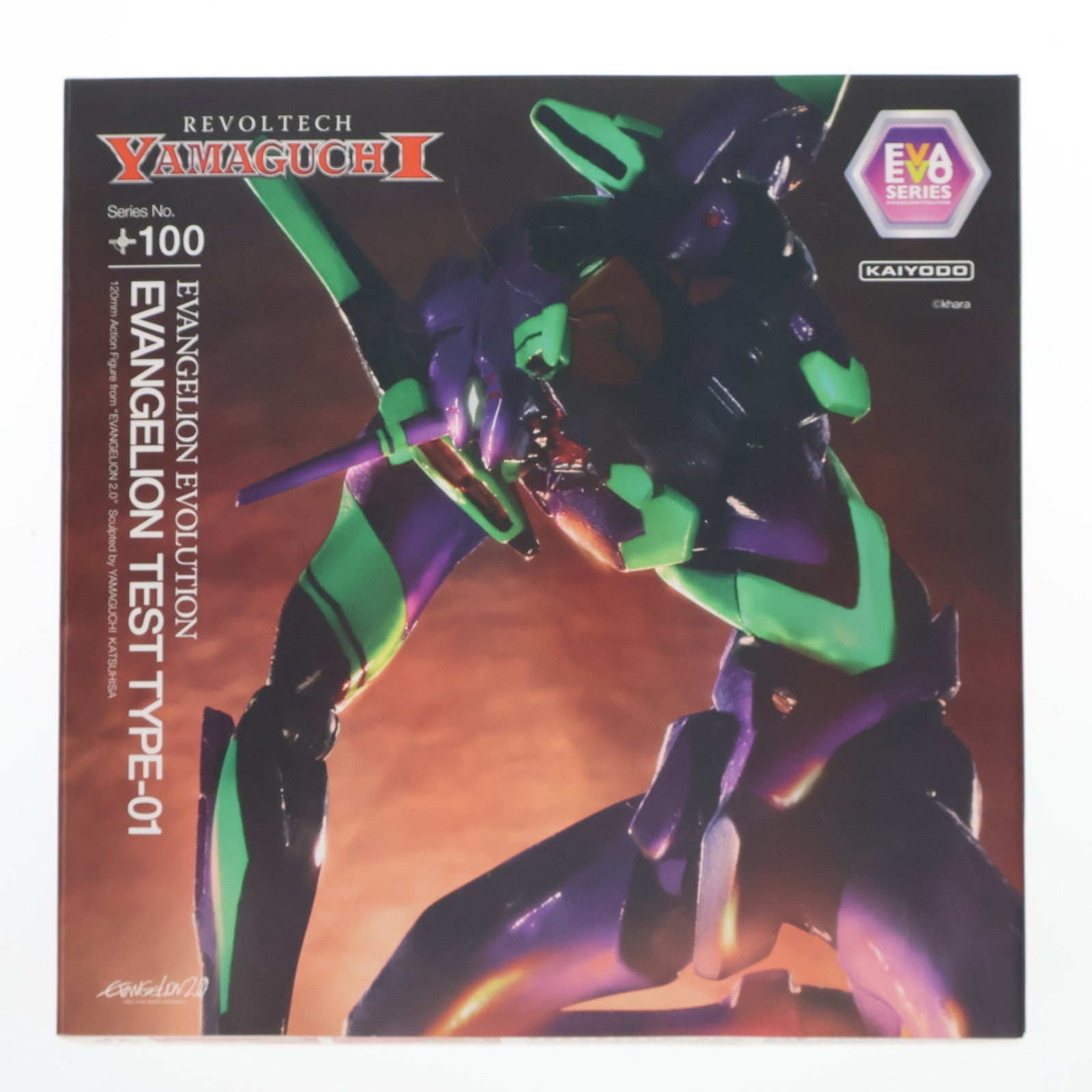 【中古即納】[FIG](再販)リボルテックヤマグチ No.100 Evangelion Evolution エヴァンゲリオン初号機 新世紀エヴァンゲリオン 完成品 可動フィギュア 海洋堂(20110820)