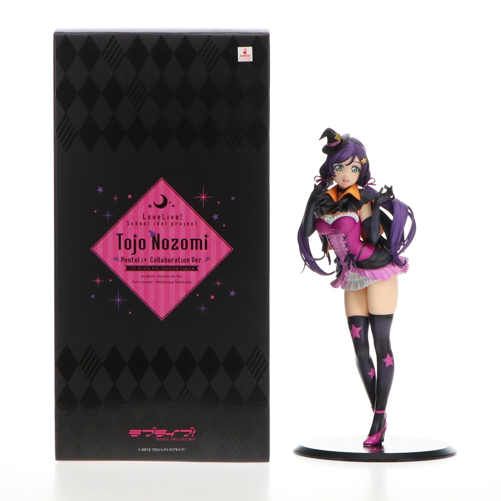 【中古即納】[FIG]東條希(とうじょうのぞみ) ぺんてるアイプラスコラボVer. ラブライブ! 1/7 完成品 フィギュア  メガトレショップ&プレミアムバンダイ限定 アルファオメガ(20180627)