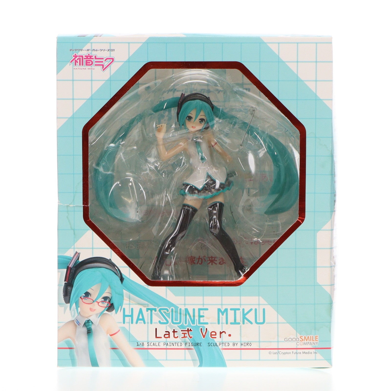 【中古即納】[FIG]初音ミク Lat式 Ver.(らとしきばーじょん) キャラクターボーカルシリーズ01 初音ミク 1/8 完成品 フィギュア グッドスマイルカンパニー(20110820)